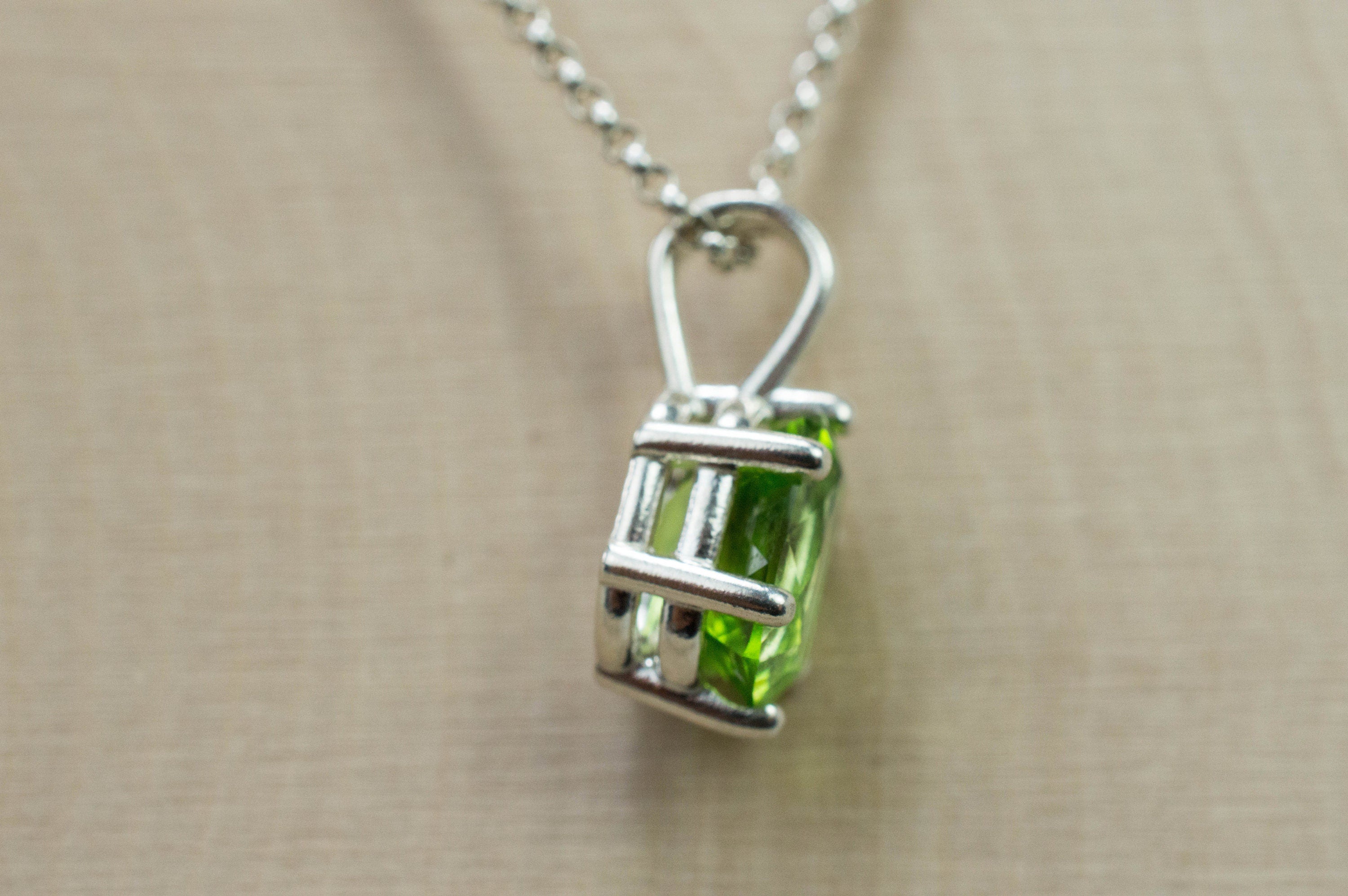 Peridot Pendant; Natural Untreated Tanzania Peridot; 3.325cts - Mark Oliver Gems