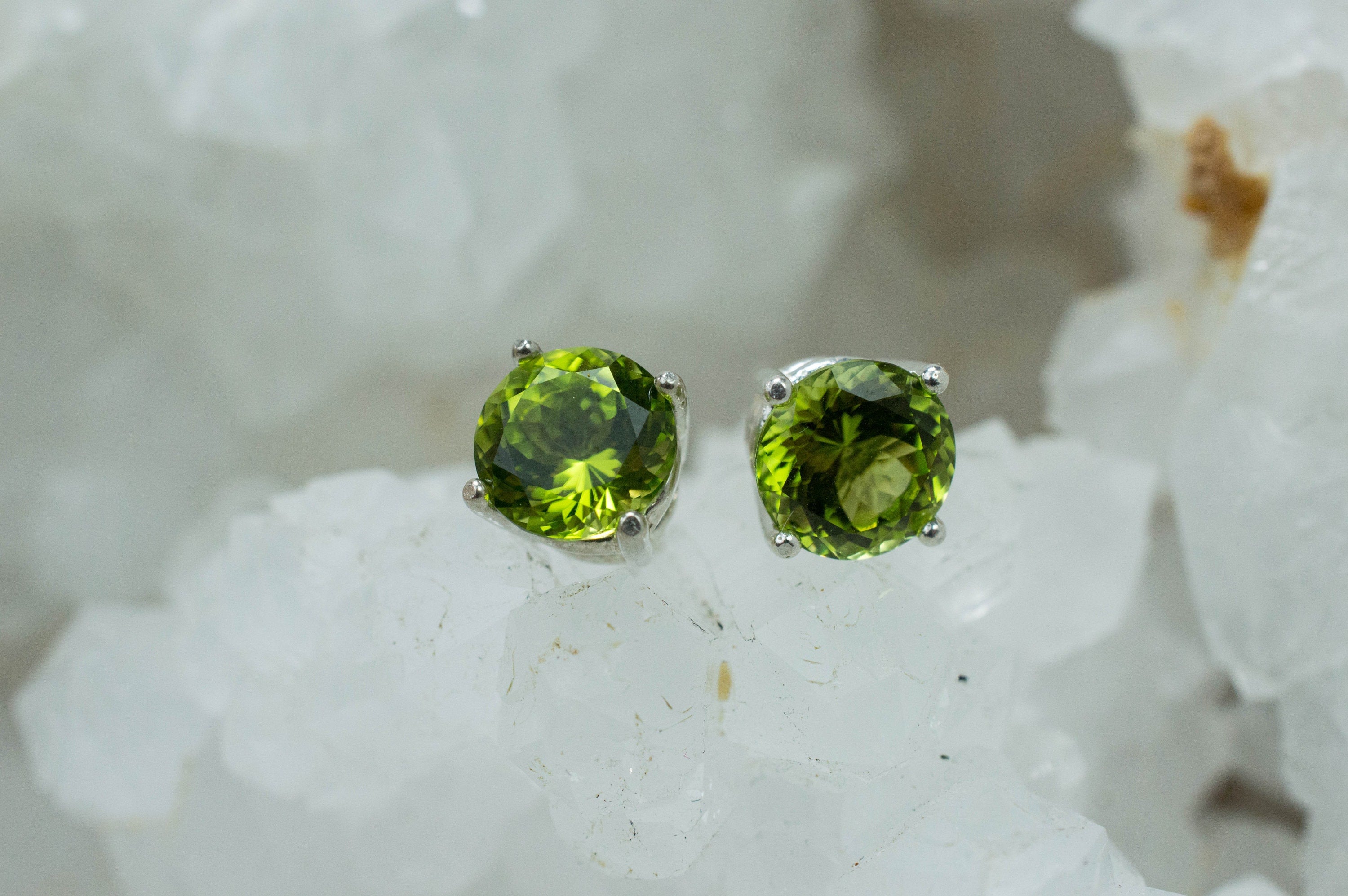 Peridot Earrings; Natural Untreated Tanzania Go Go Peridot; 2.690cts - Mark Oliver Gems