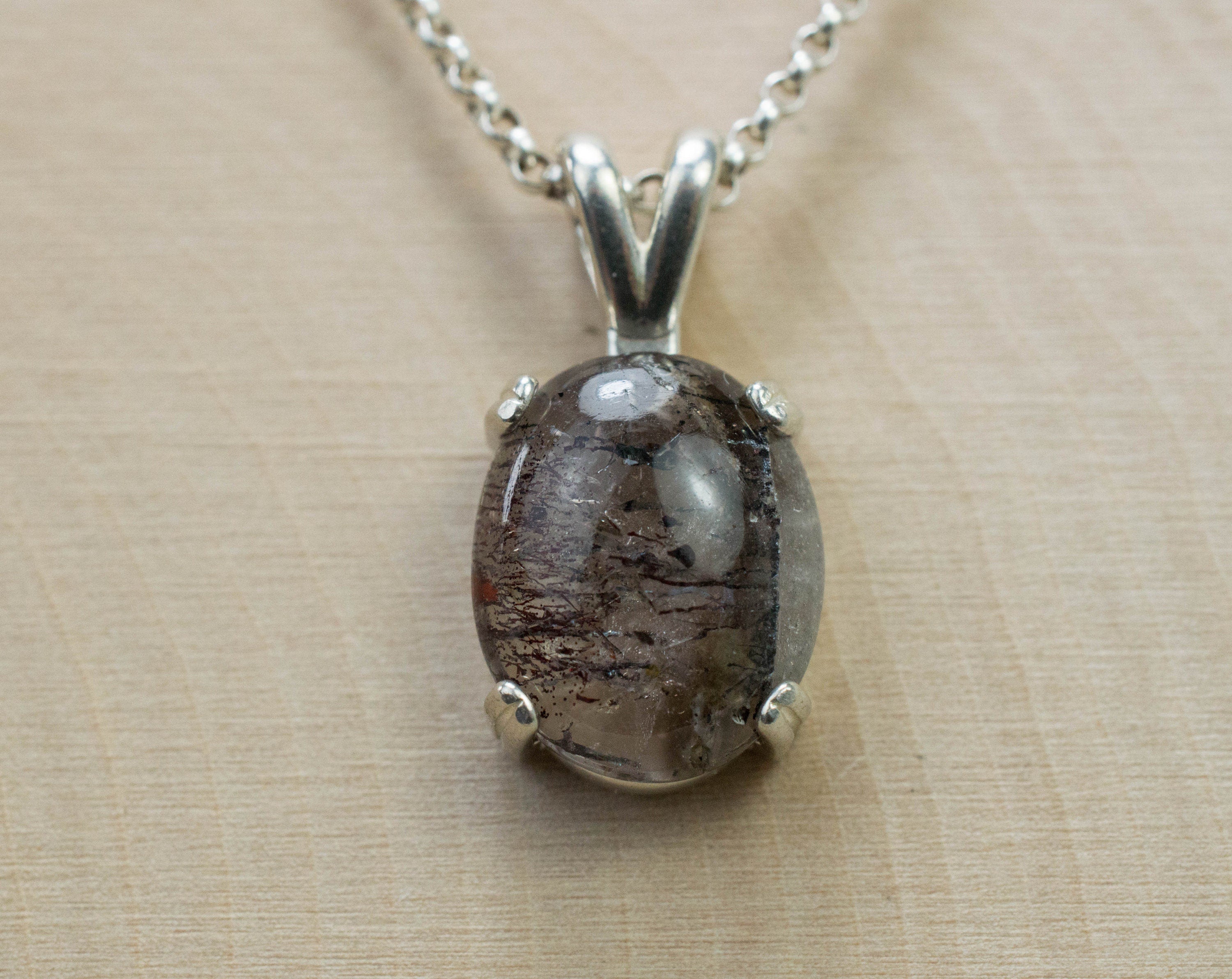 Super Seven Quartz Pendant, Natural Untreated Brazil Quartz; 4.695cts - Mark Oliver Gems