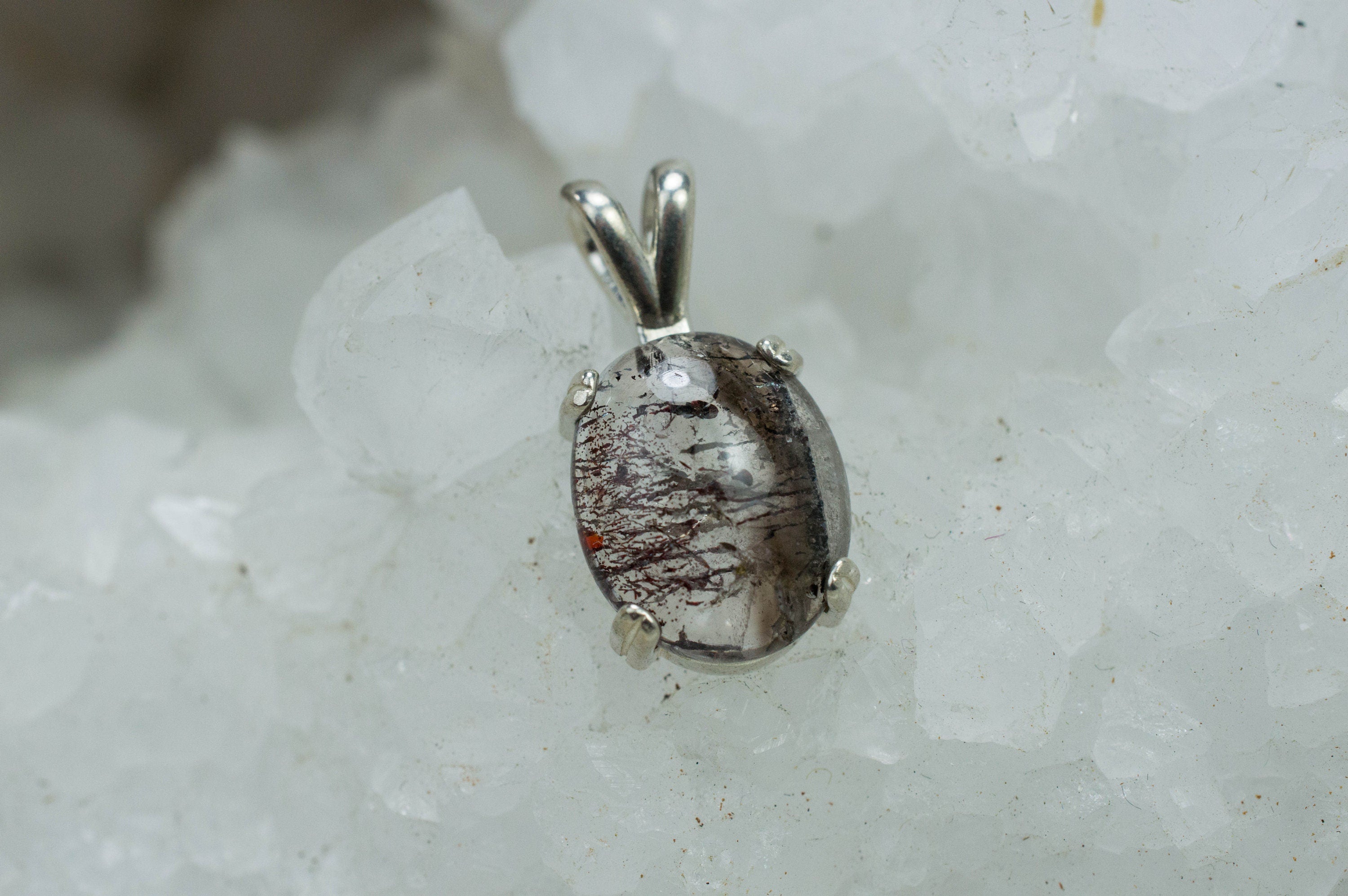 Super Seven Quartz Pendant, Natural Untreated Brazil Quartz; 4.695cts - Mark Oliver Gems