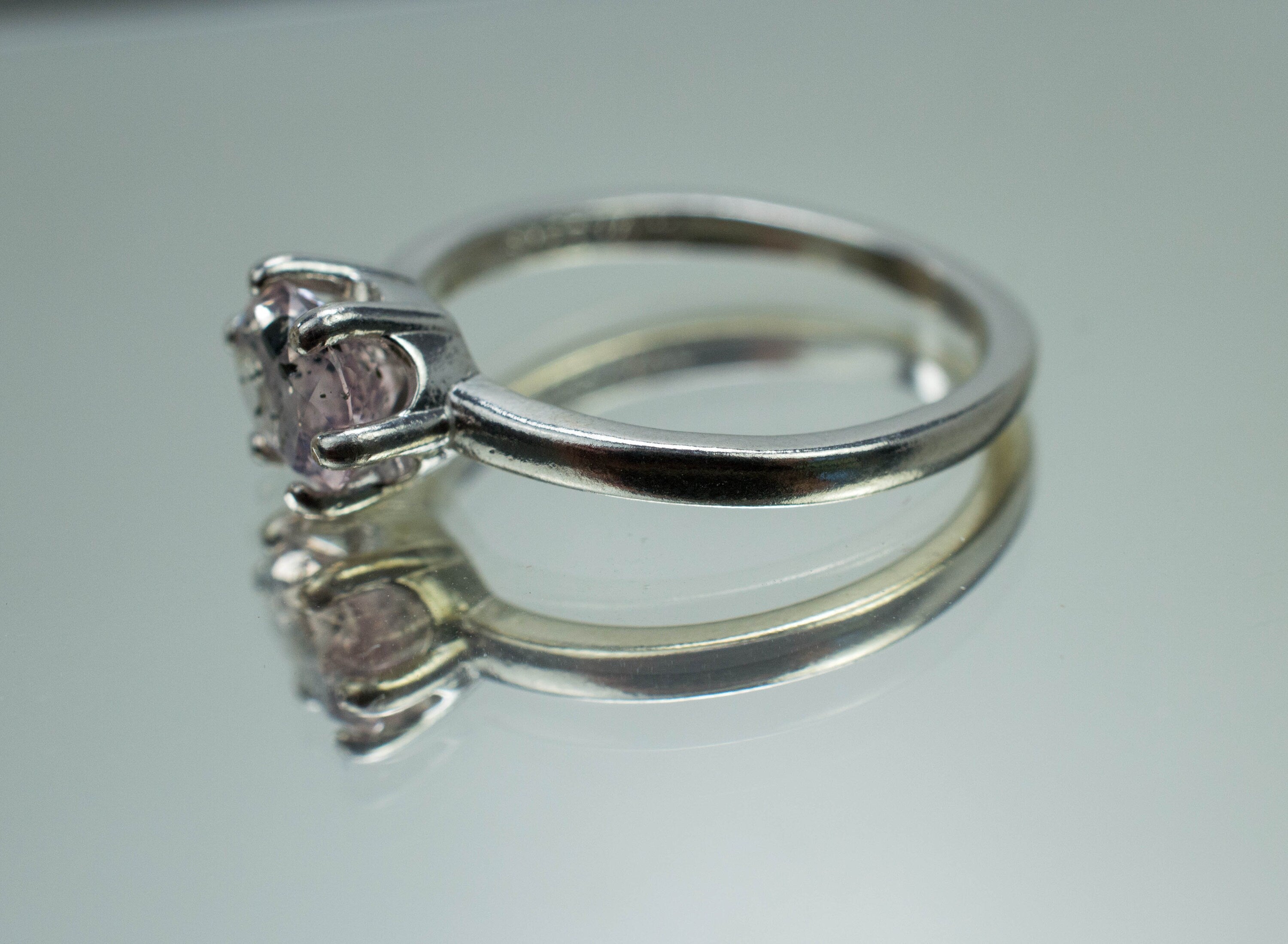 Rose Quartz Ring; Natural Untreated Tanzania Diopside Quartz; 0.990cts - Mark Oliver Gems