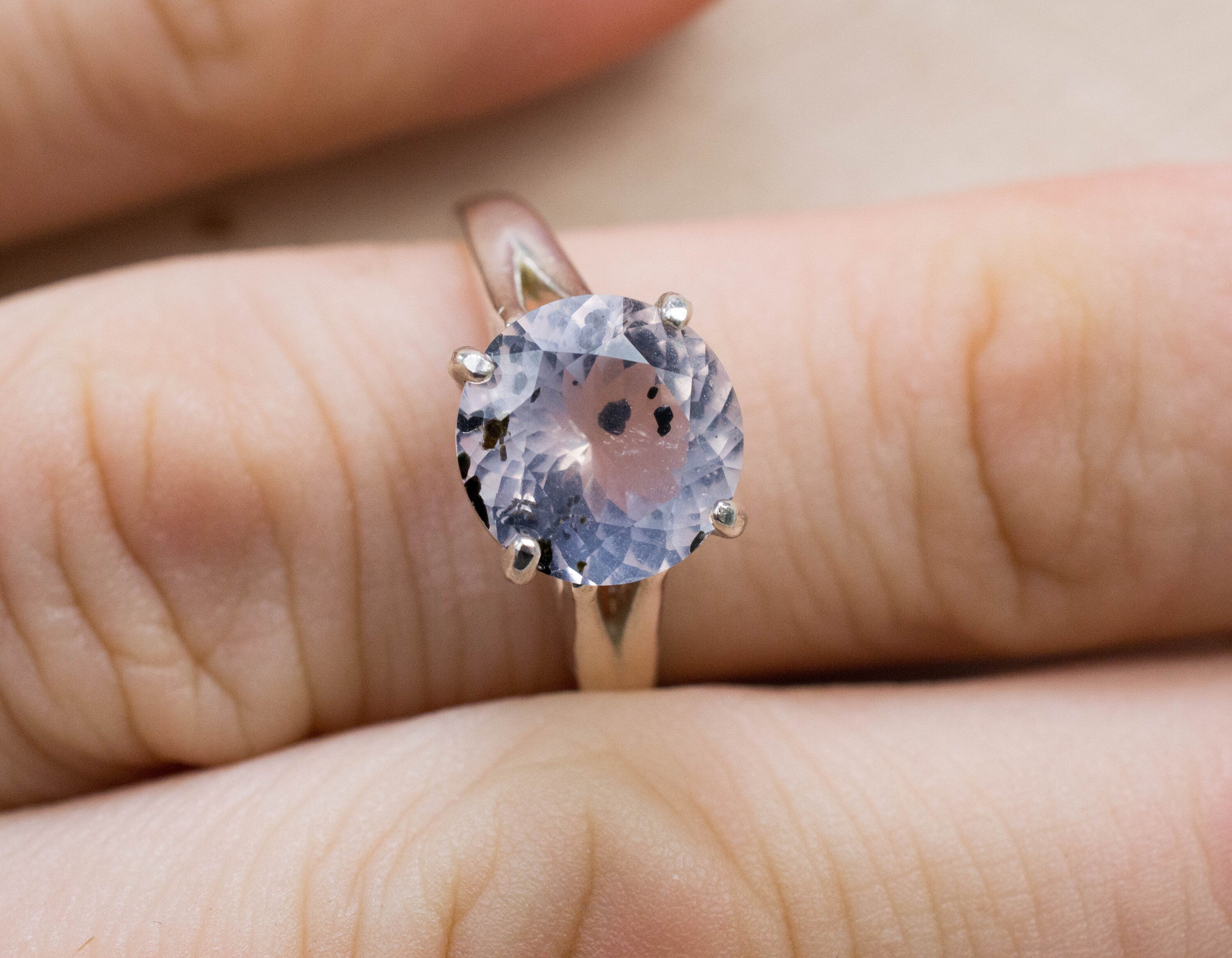 Rose Quartz Ring; Natural Untreated Tanzania Diopside Quartz; 2.635cts - Mark Oliver Gems