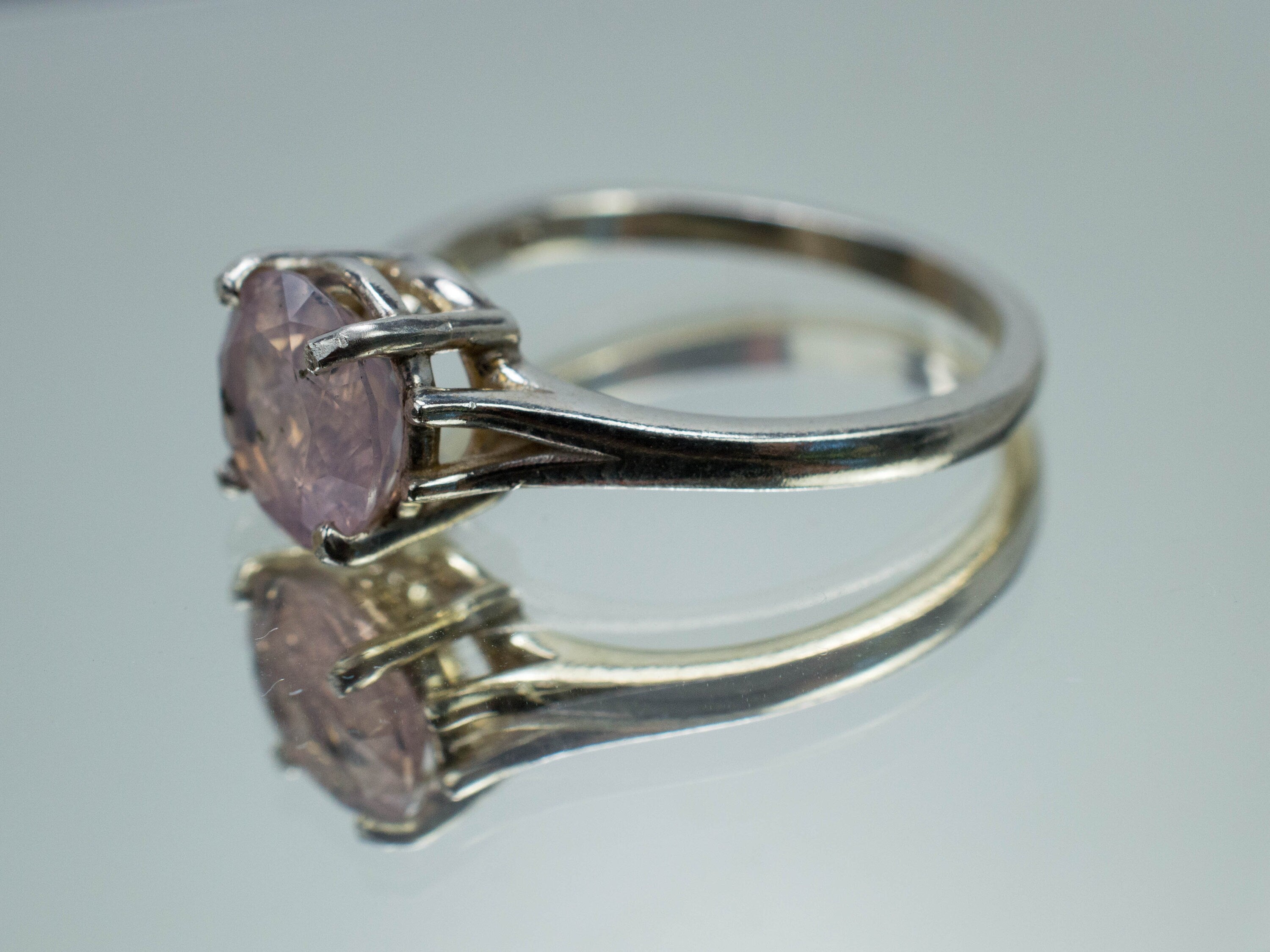 Rose Quartz Ring; Natural Untreated Tanzania Diopside Quartz; 1.485cts - Mark Oliver Gems