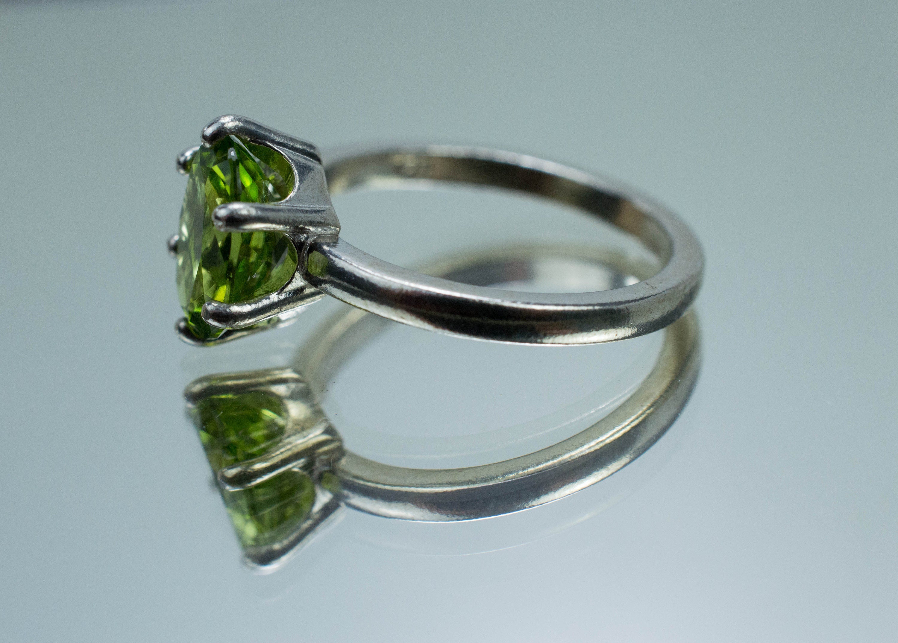Peridot Ring, Natural Untreated Tanzania Peridot; 2.035cts - Mark Oliver Gems