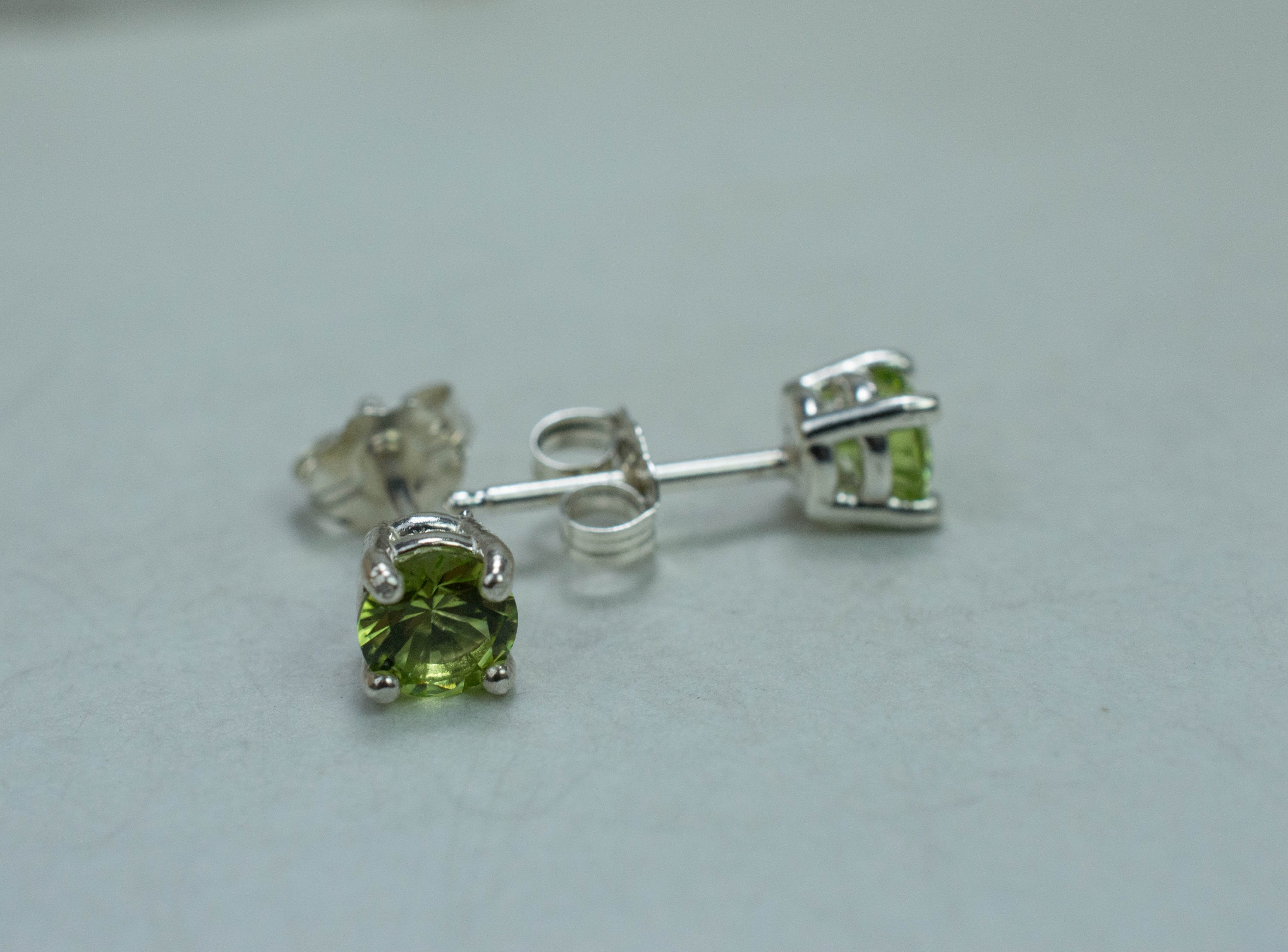 Peridot Earrings; Natural Untreated Tanzania Go Go Peridot; 0.680cts - Mark Oliver Gems