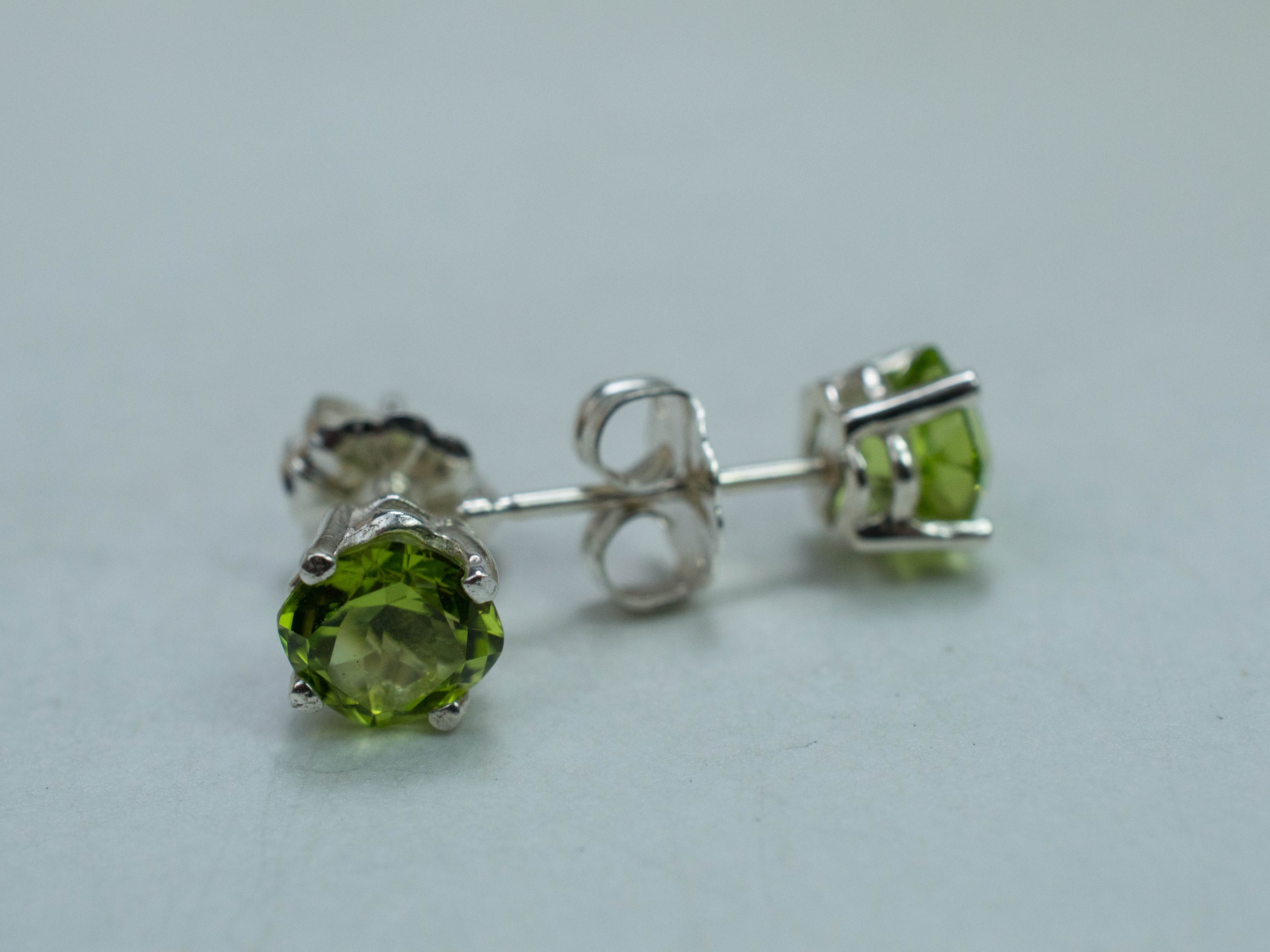 Peridot Earrings; Natural Untreated Tanzania Go Go Peridot; 1.485cts - Mark Oliver Gems