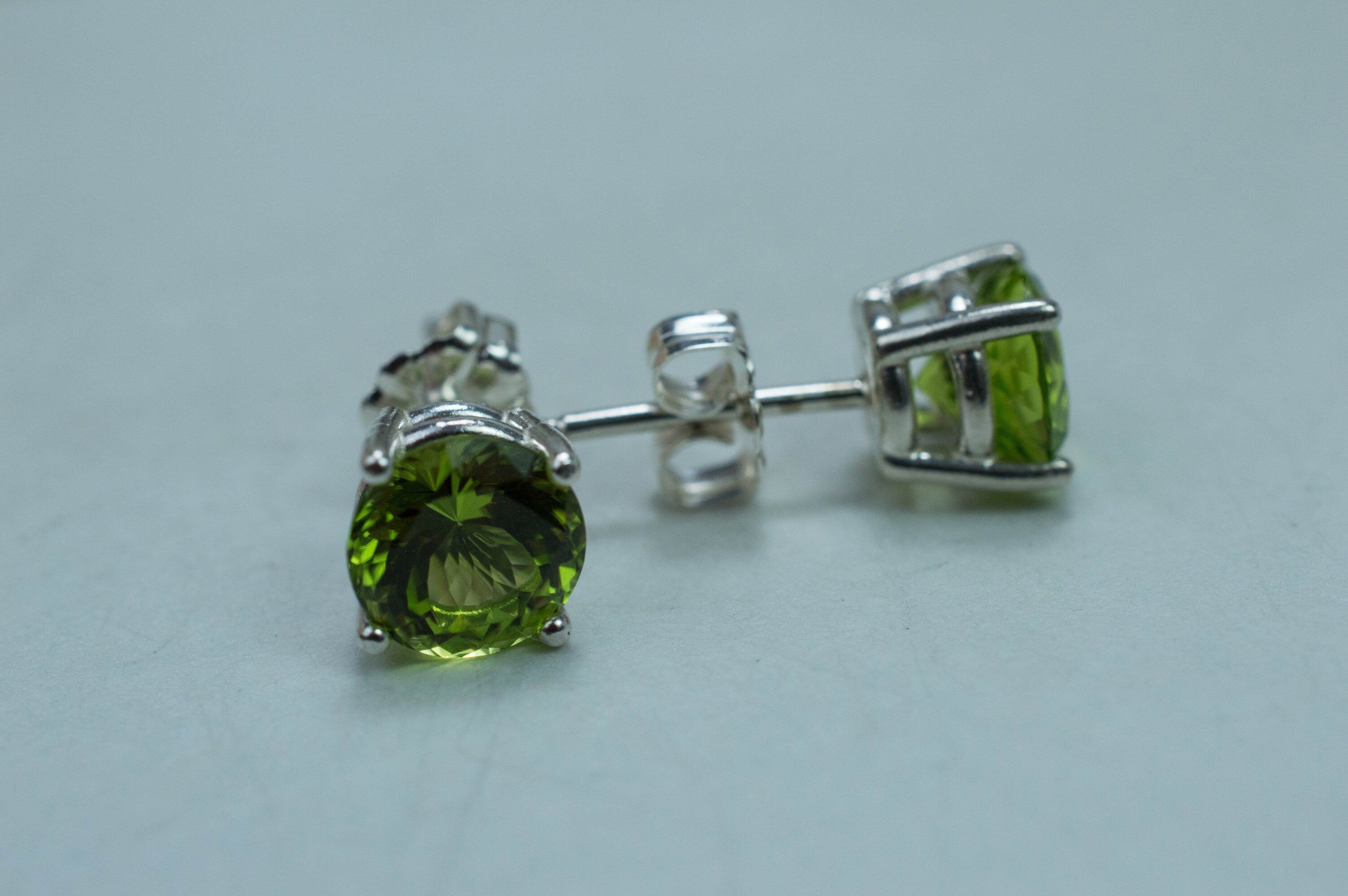 Peridot Earrings; Natural Untreated Tanzania Go Go Peridot; 2.690cts - Mark Oliver Gems