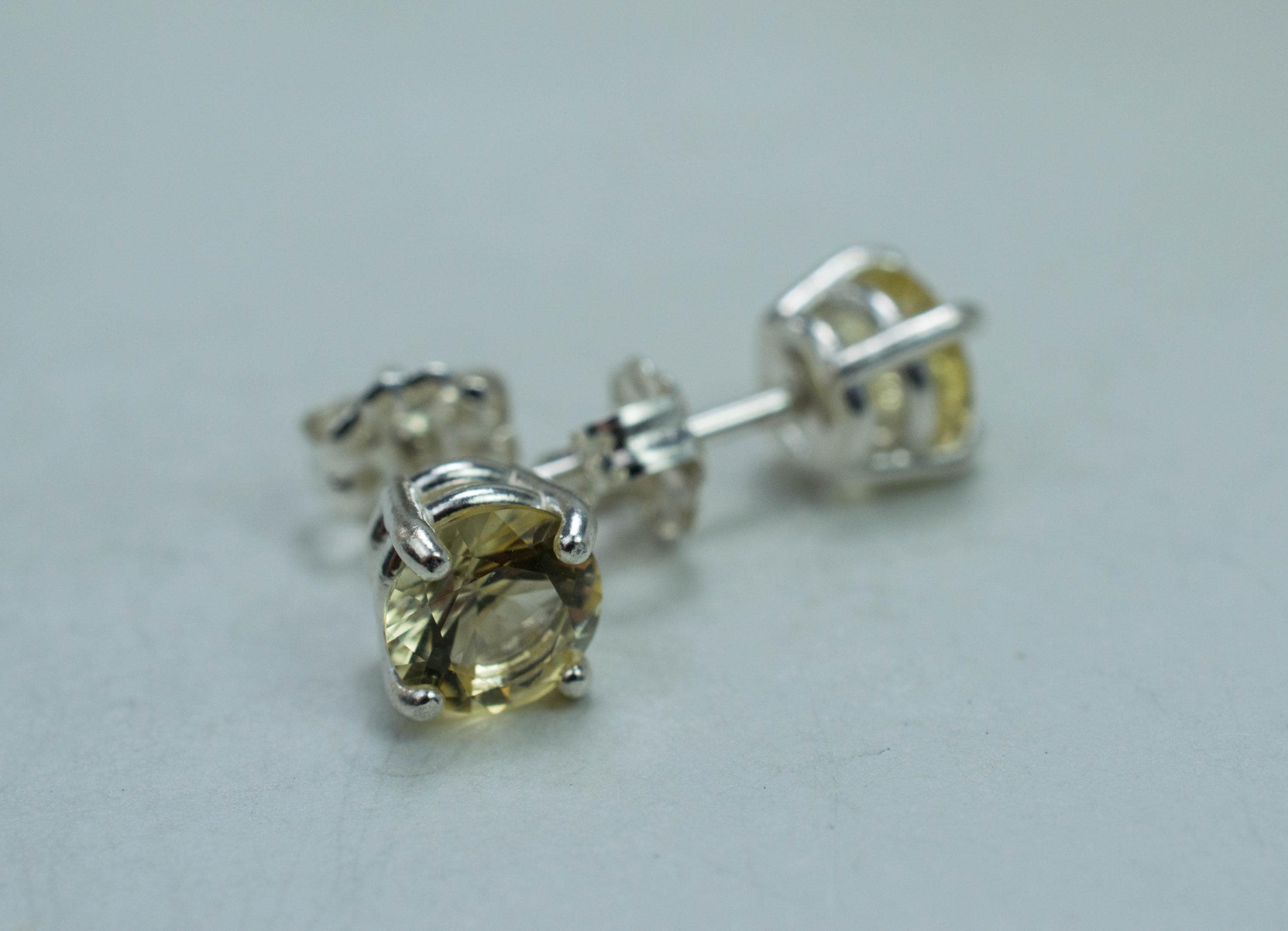 Scapolite Earrings, Genuine Untreated Tanzania Yellow Scapolite; 1.280cts - Mark Oliver Gems