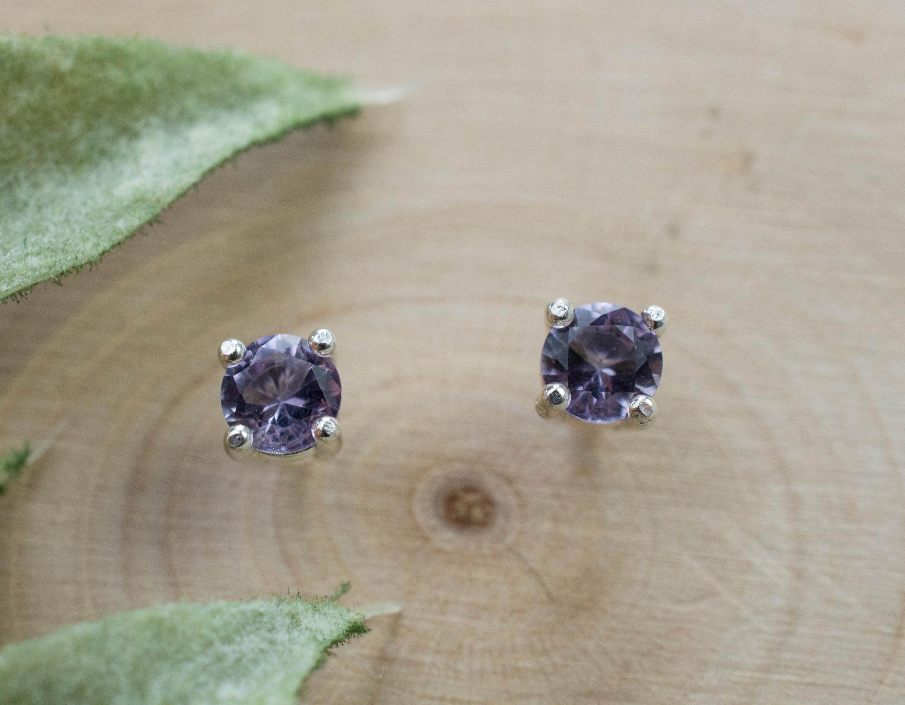 Scapolite Earrings, Natural Untreated Tanzania Purple Scapolite; 0.405cts - Mark Oliver Gems