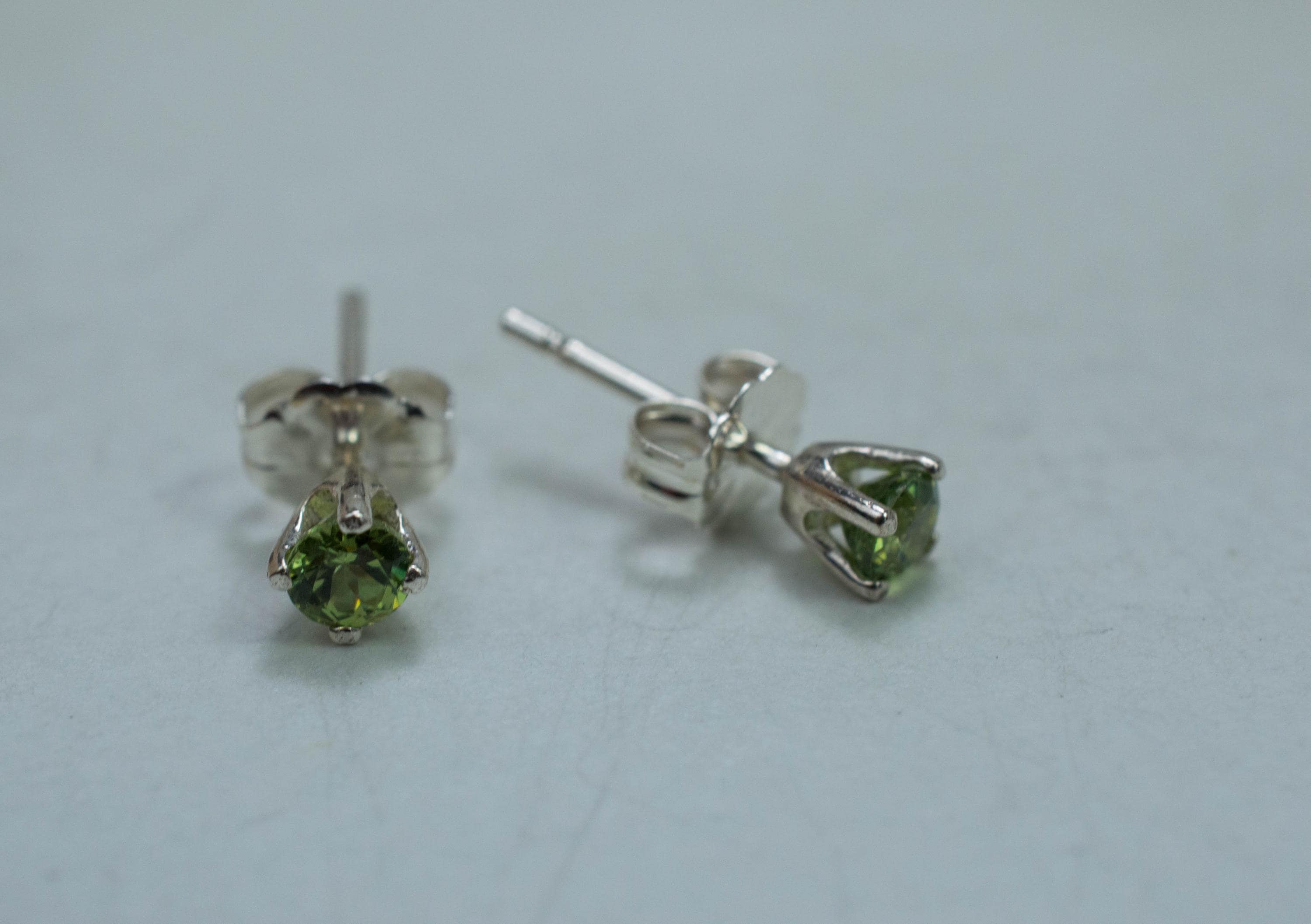 Demantoid Garnet Earrings; Genuine Untreated Madagascar Demantoid; 0.530cts - Mark Oliver Gems