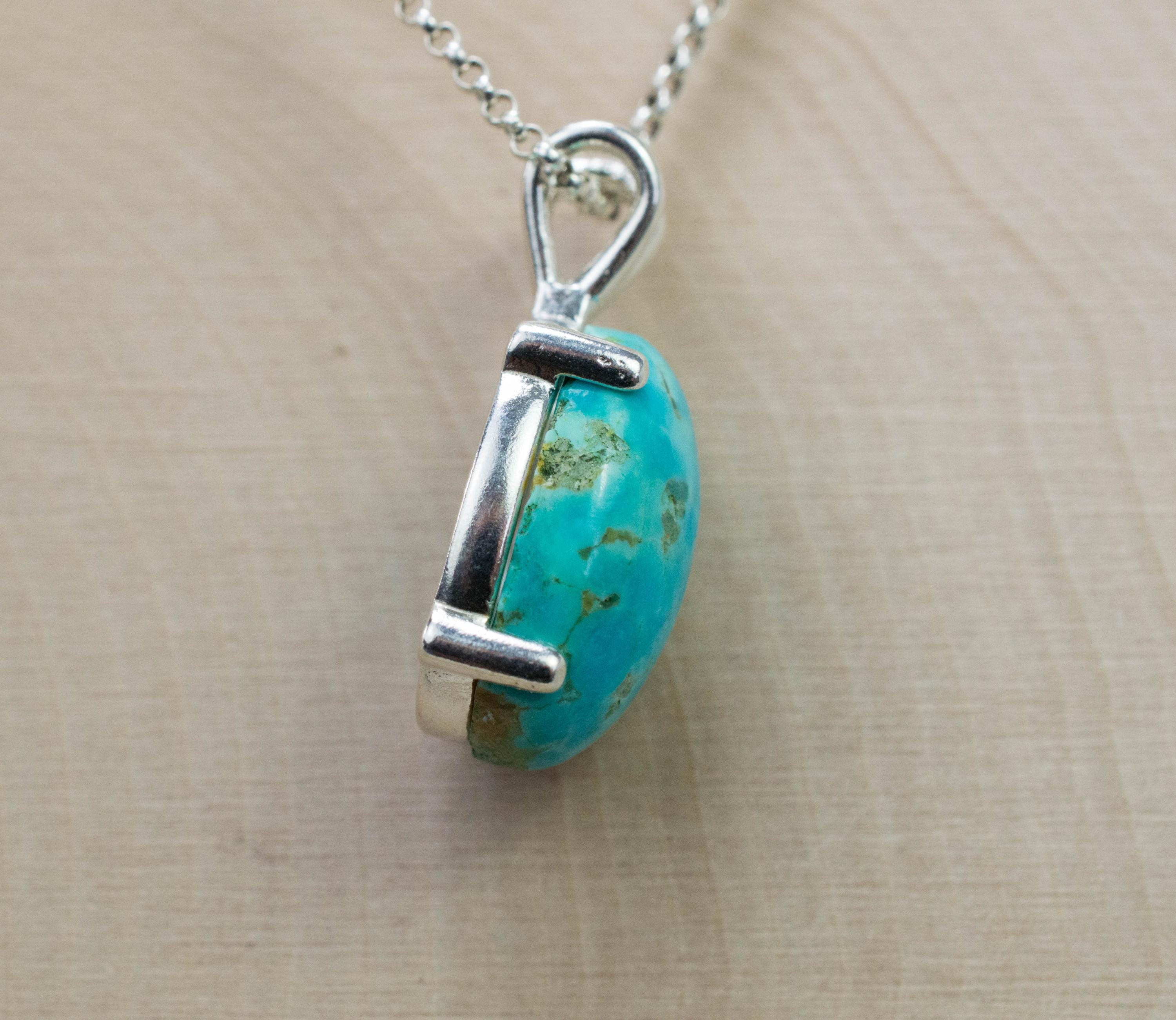 Turquoise Pendant, Natural Untreated Morenci Turquoise; 11.205cts - Mark Oliver Gems