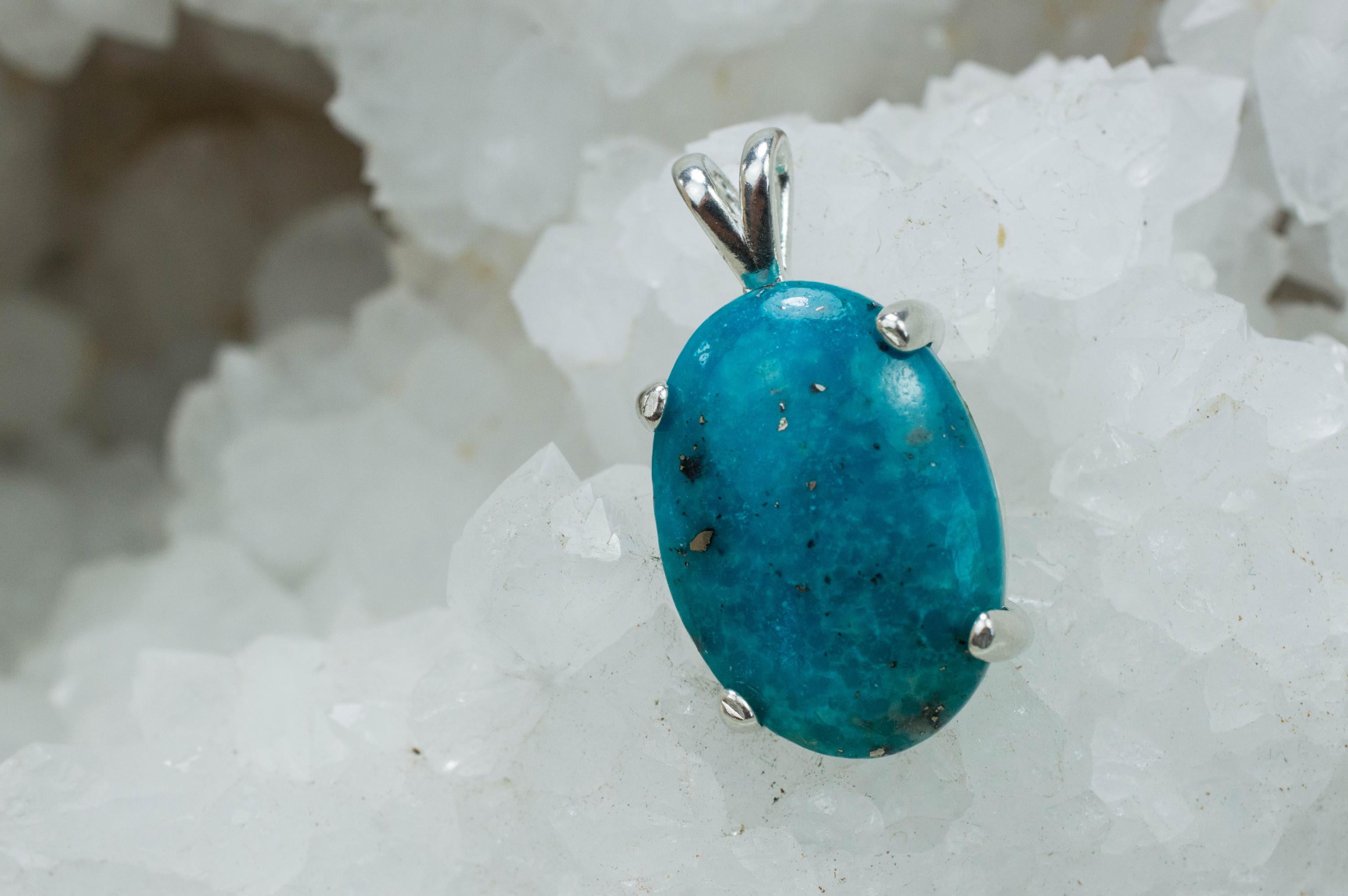 Turquoise Pendant, Natural Untreated Morenci Turquoise; 15.975cts - Mark Oliver Gems