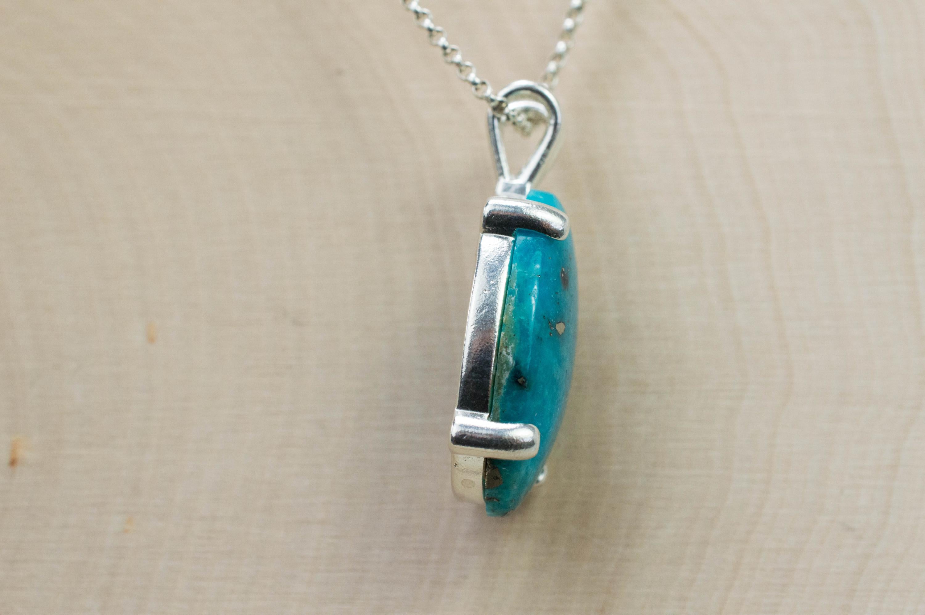 Turquoise Pendant, Natural Untreated Morenci Turquoise; 15.975cts - Mark Oliver Gems