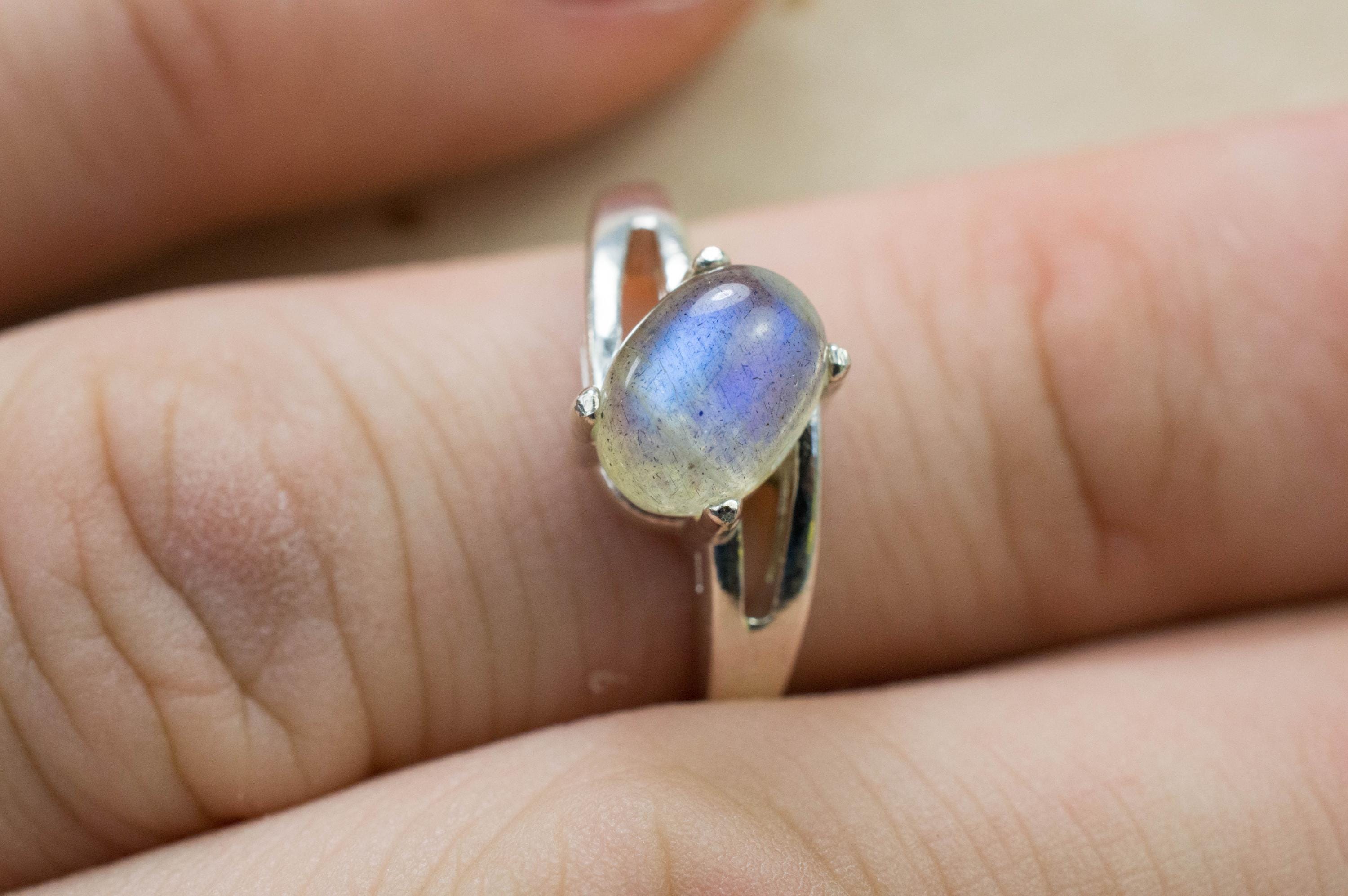 Labradorite Ring, Natural Untreated Madagascar Labradorite; 2.060cts - Mark Oliver Gems