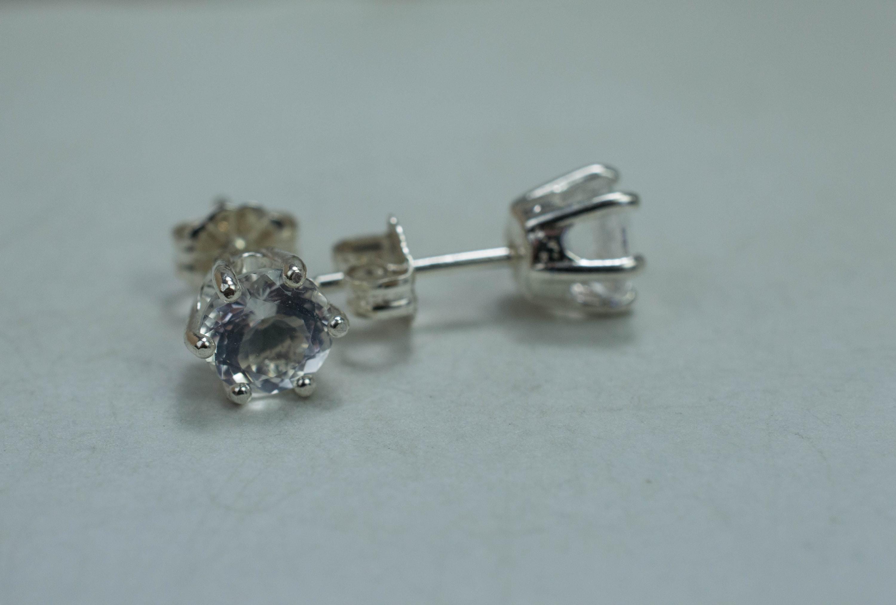 Moon Quartz Earrings, Genuine Untreated Brazilian Quartz; 1.535cts - Mark Oliver Gems