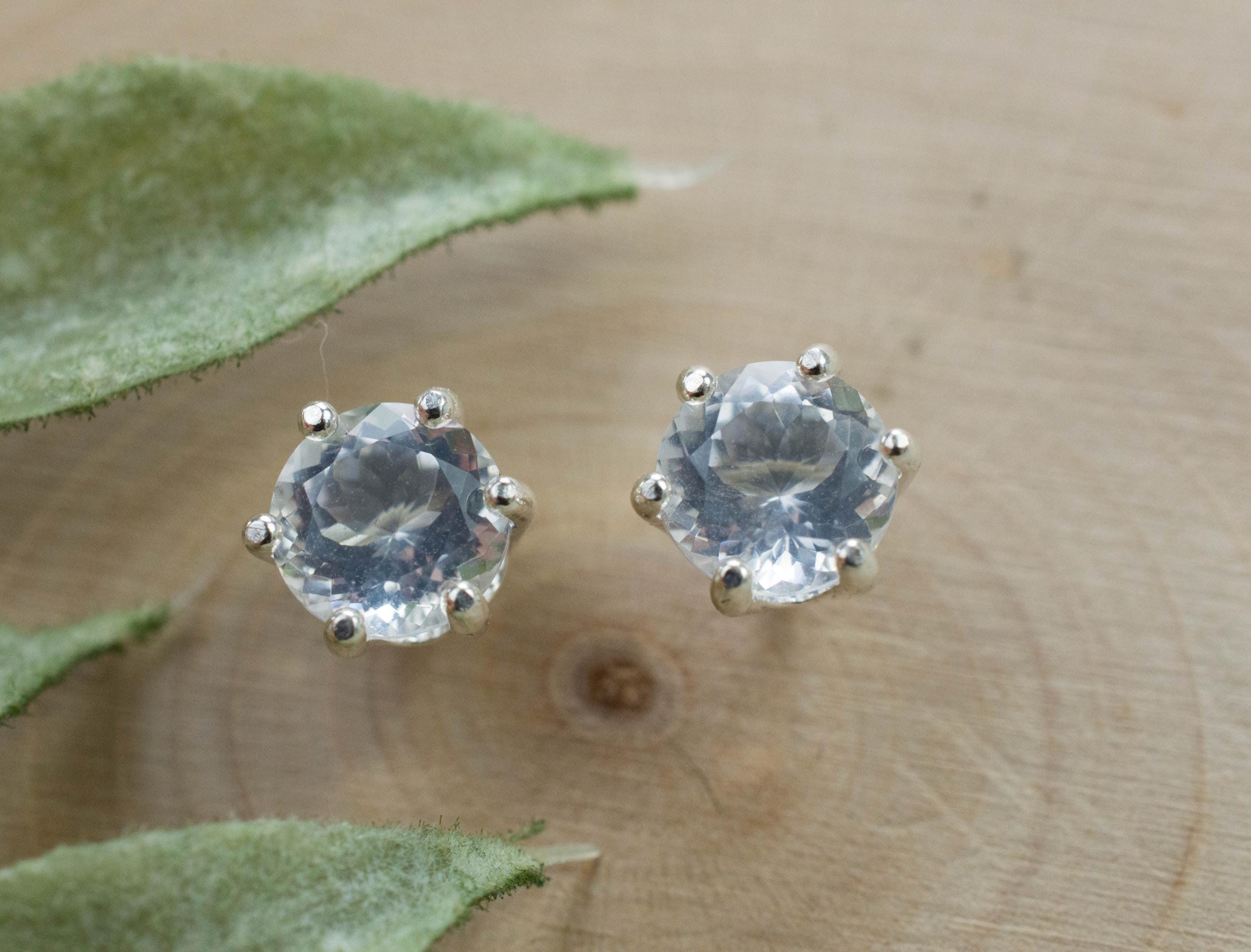 Moon Quartz Earrings, Genuine Untreated Brazilian Quartz; 1.535cts - Mark Oliver Gems