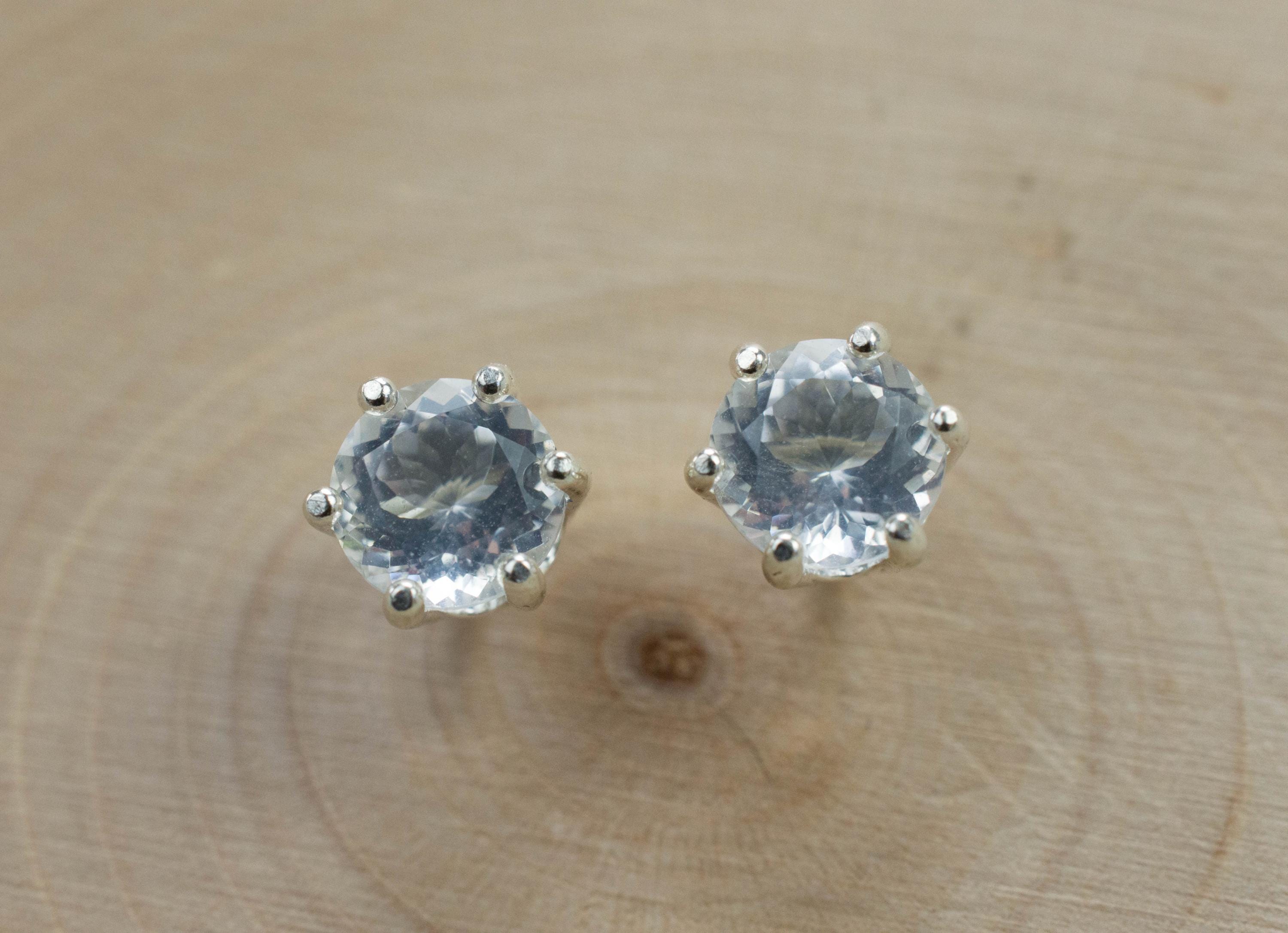 Moon Quartz Earrings, Genuine Untreated Brazilian Quartz; 1.535cts - Mark Oliver Gems