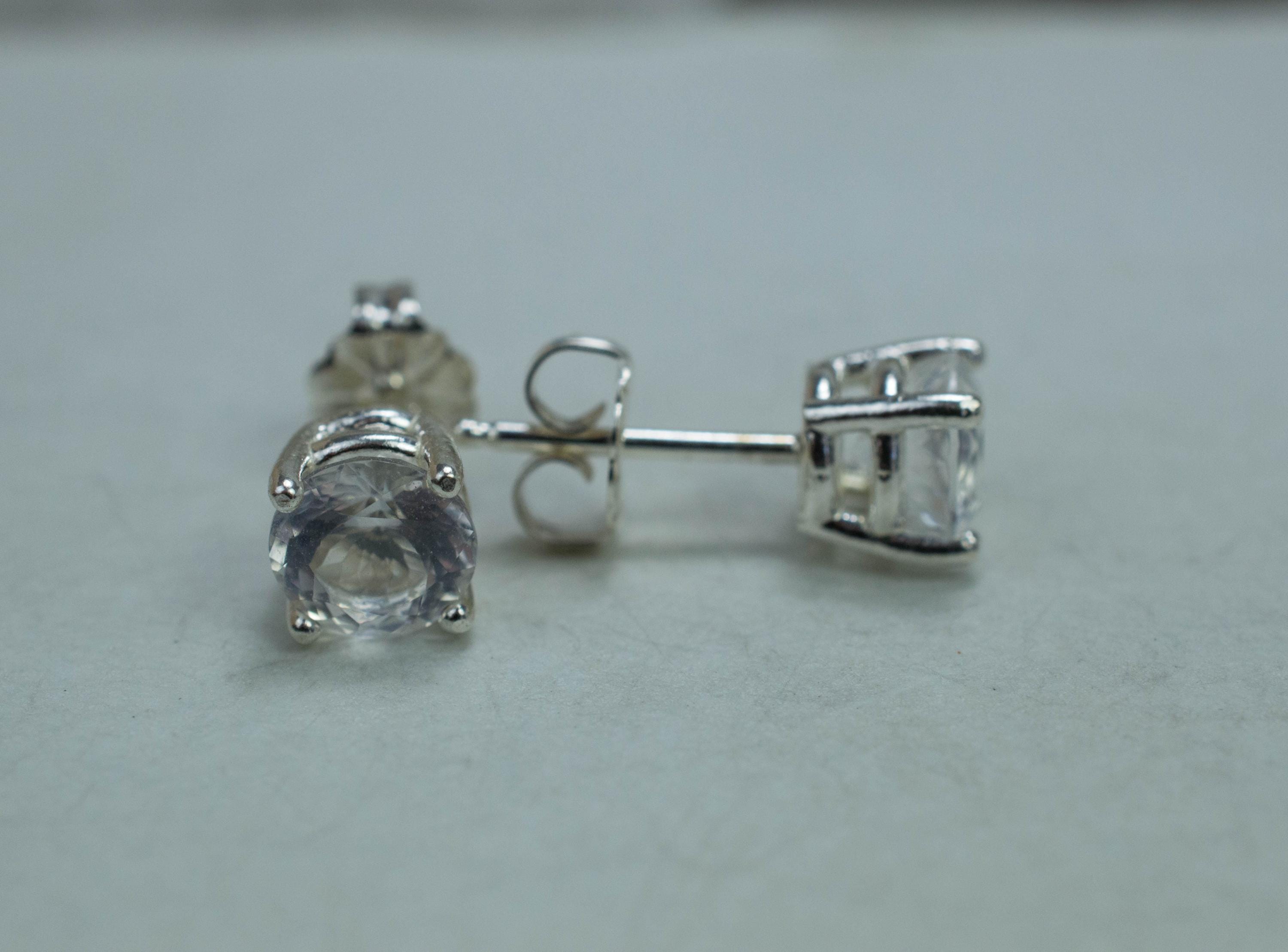 Moon Quartz Earrings, Genuine Untreated Brazilian Quartz; 1.550cts - Mark Oliver Gems