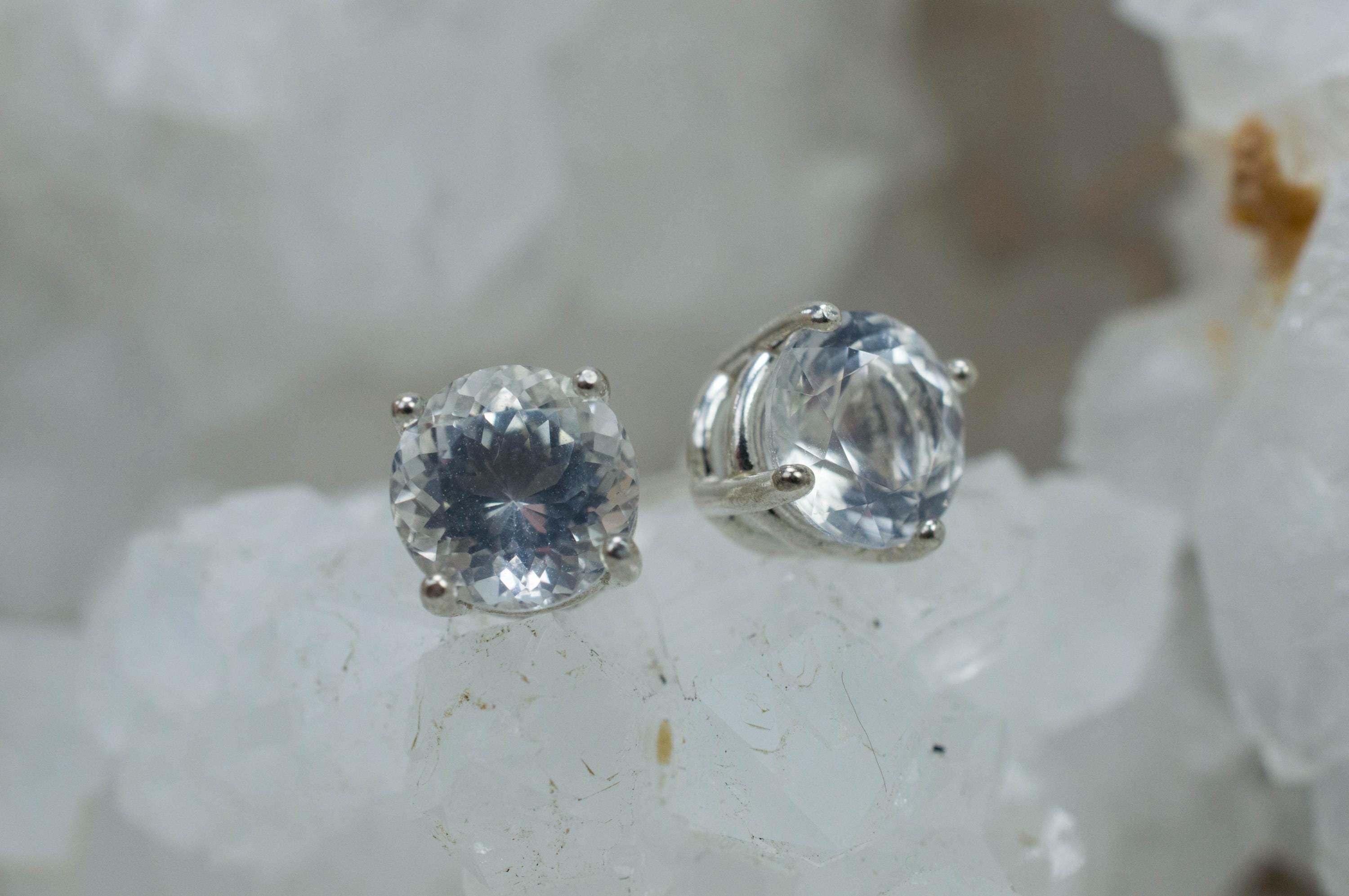 Moon Quartz Earrings, Genuine Untreated Brazilian Quartz; 2.550cts - Mark Oliver Gems