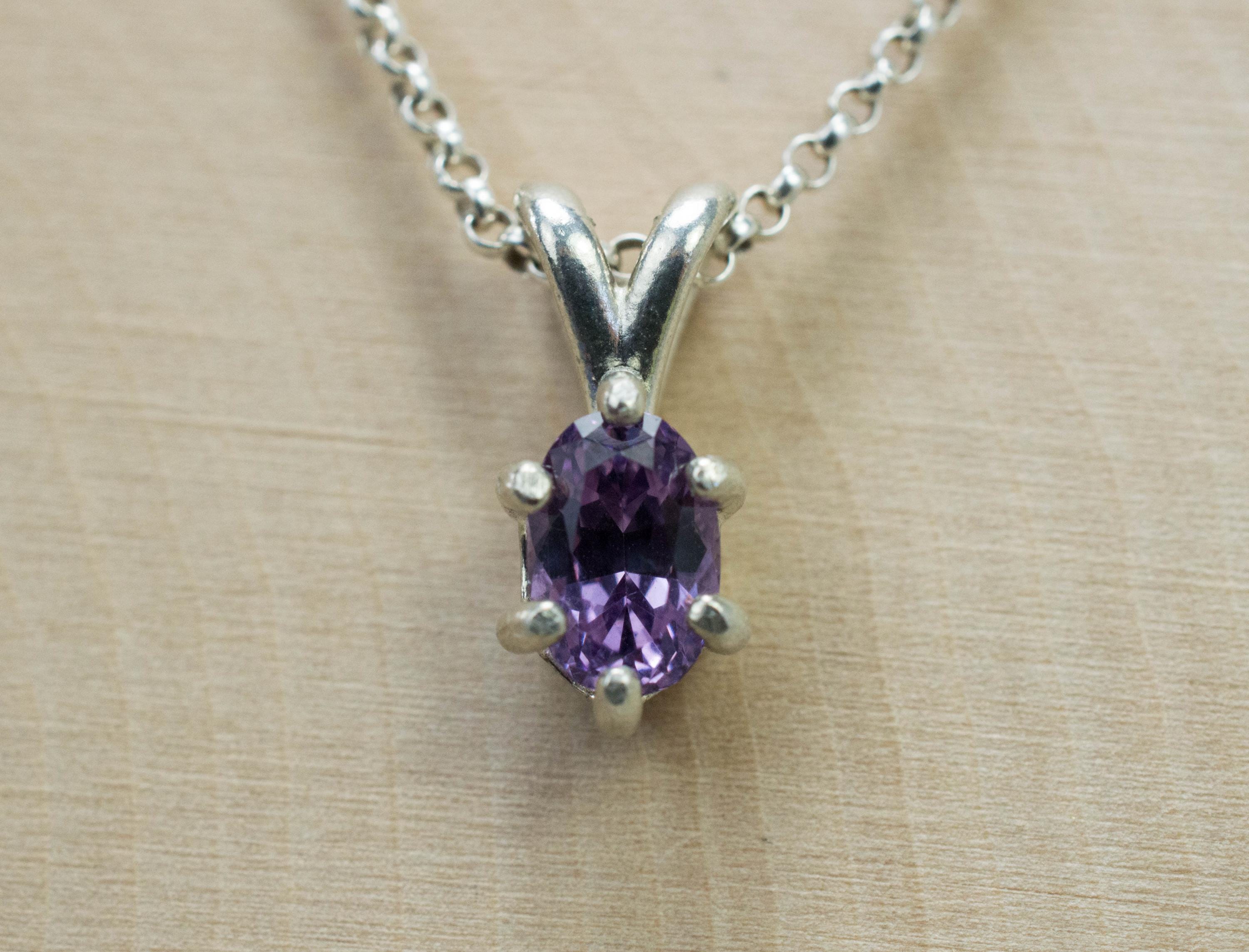 Purple Spinel Pendant; Natural Untreated Vietnam Lavender Spinel; 0.715cts - Mark Oliver Gems