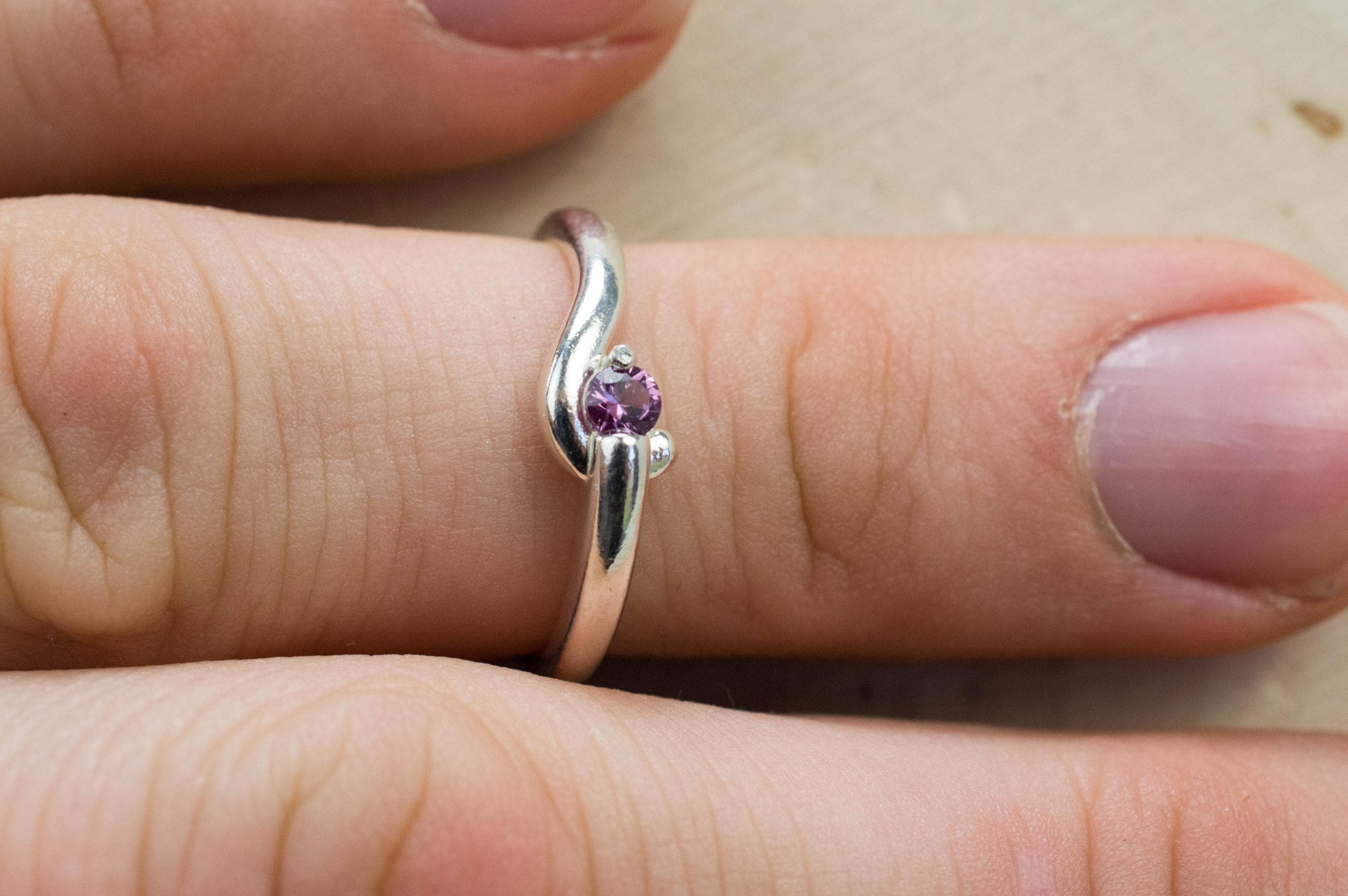 Pink Spinel Ring, Natural Untreated Vietnam Spinel; 0.150cts - Mark Oliver Gems