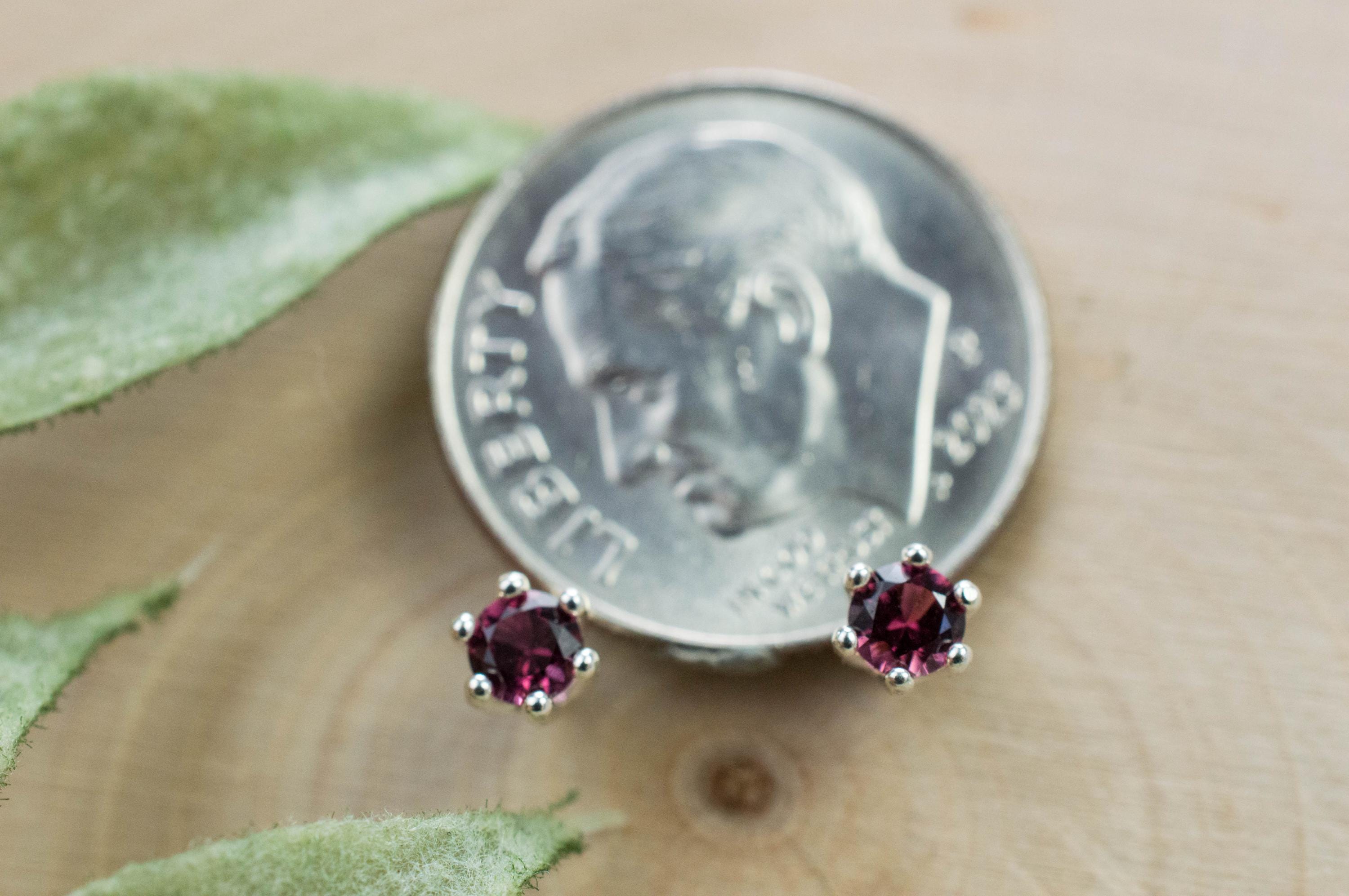 Pink Spinel Earrings; Natural Untreated Vietnam Spinel; 0.245 cts - Mark Oliver Gems
