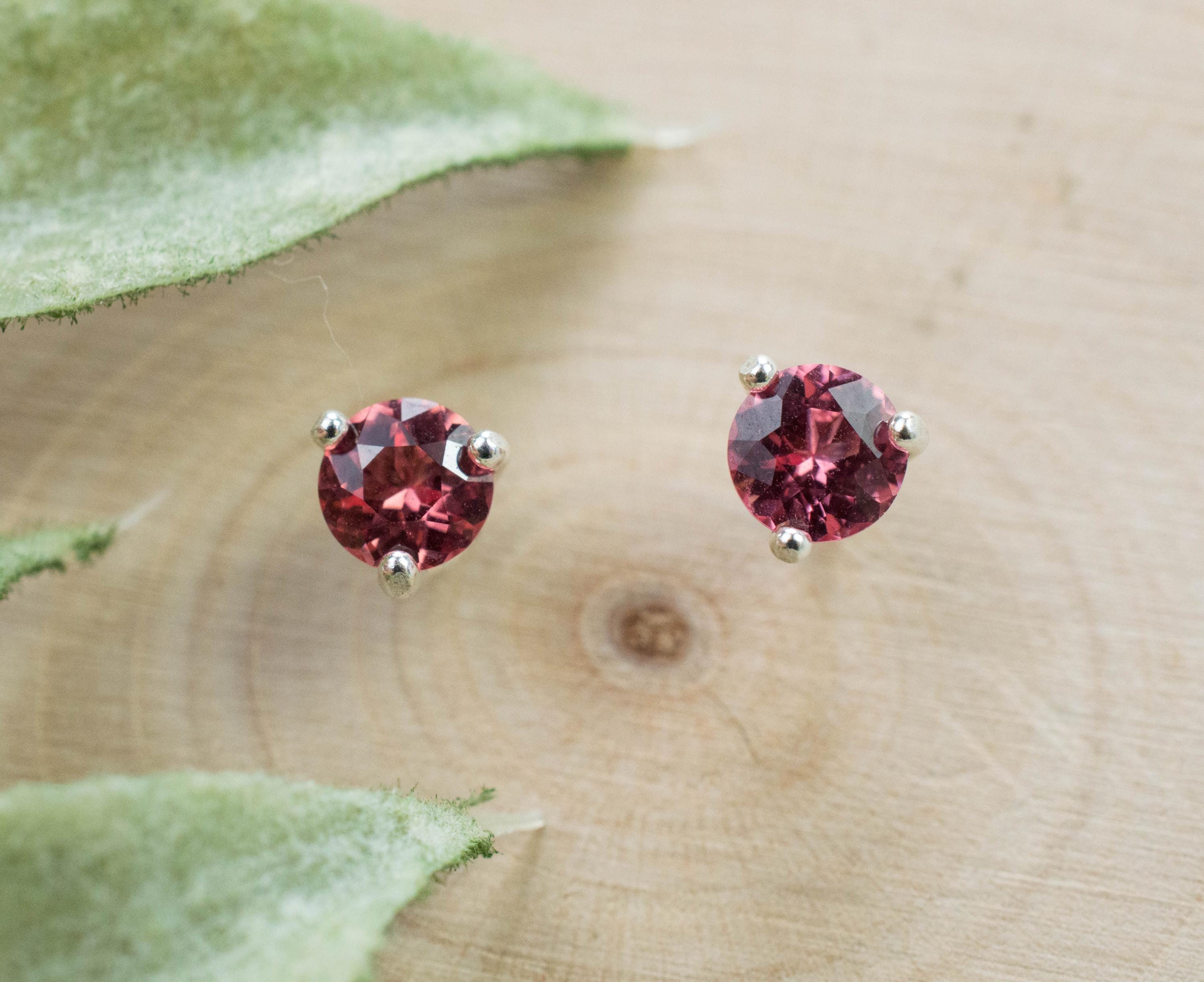 Pink Spinel Earrings; Natural Untreated Vietnam Spinel; 0.660cts - Mark Oliver Gems