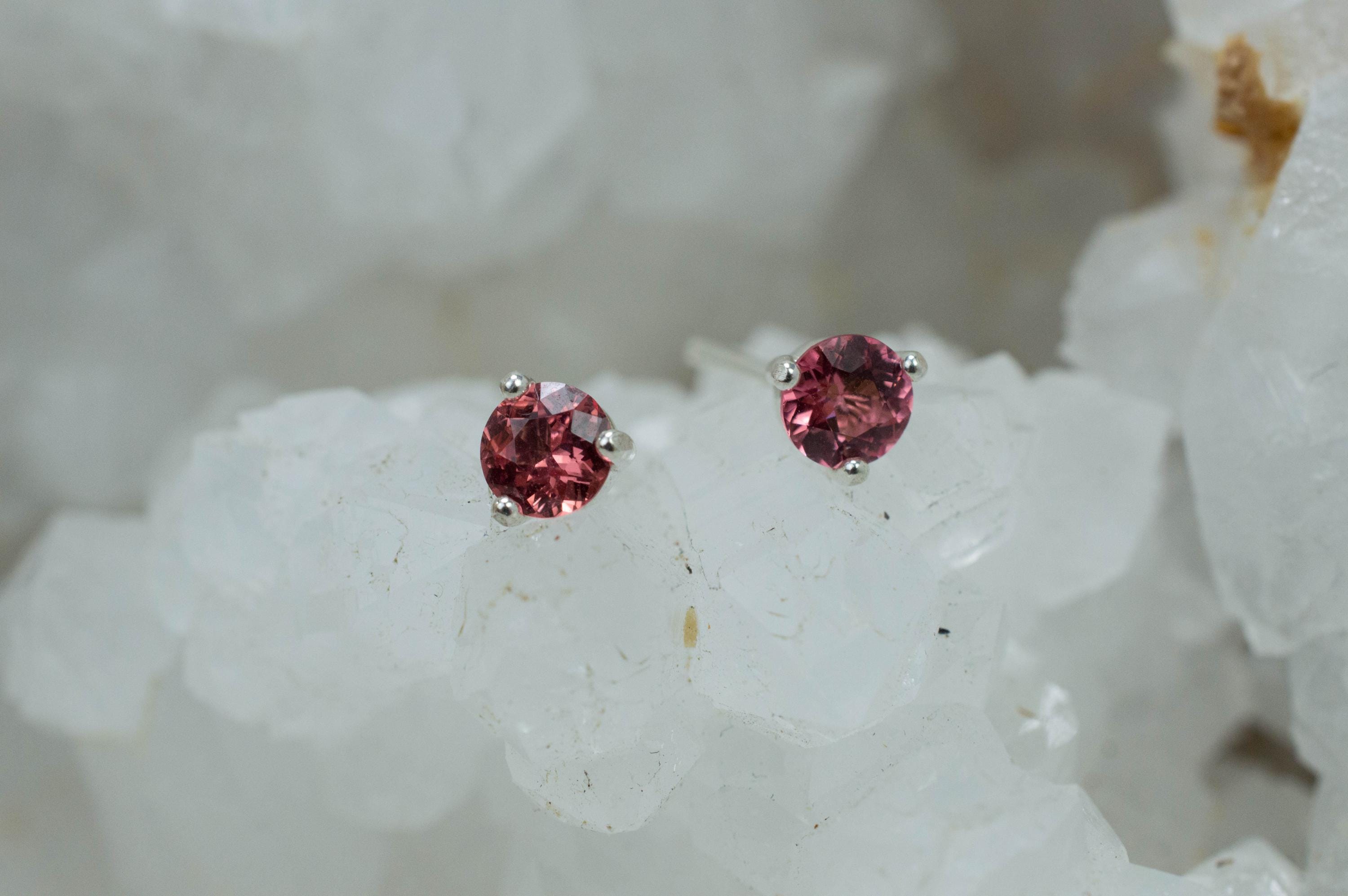 Pink Spinel Earrings; Natural Untreated Vietnam Spinel; 0.660cts - Mark Oliver Gems
