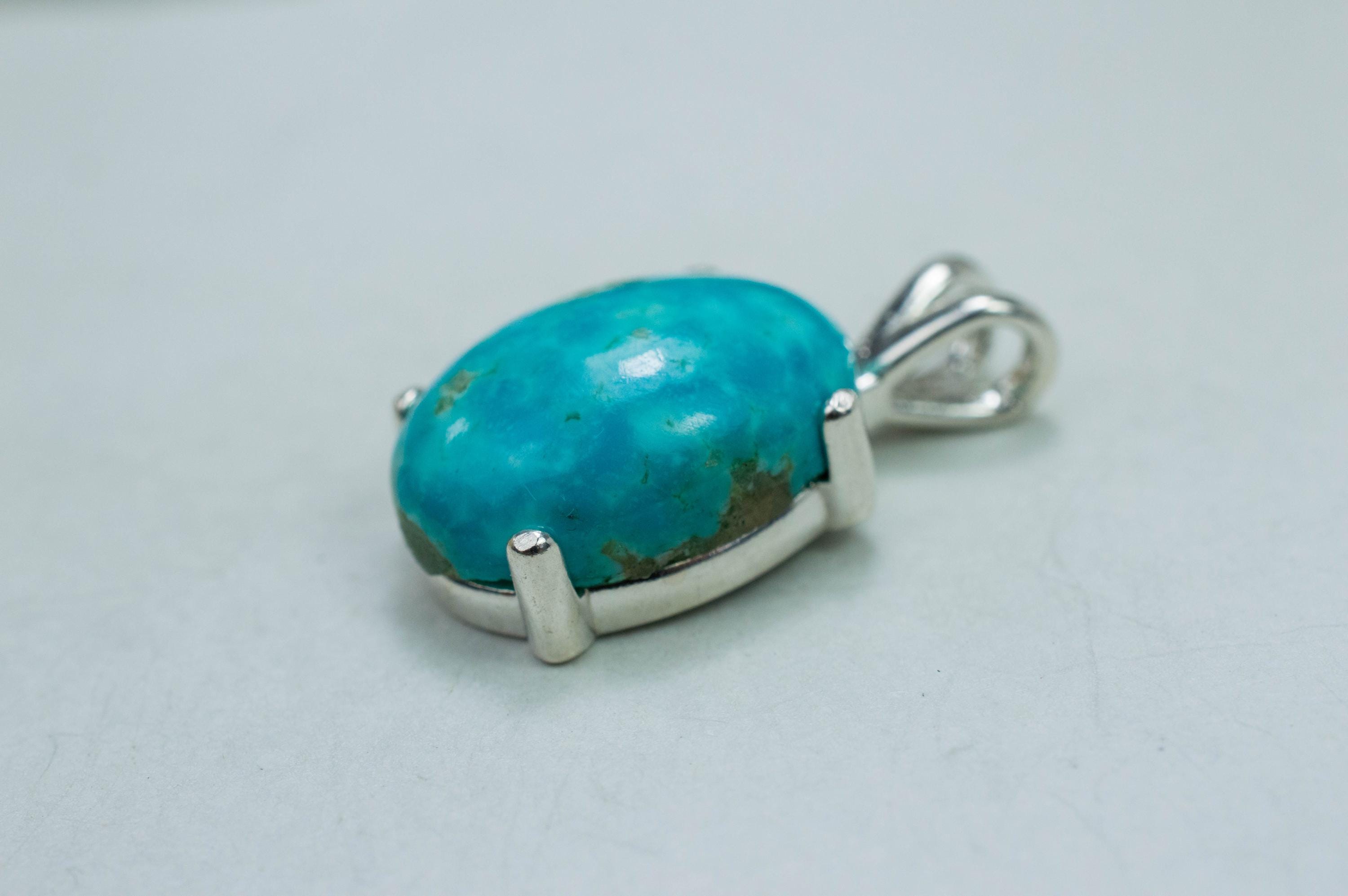Turquoise Pendant, Natural Untreated Morenci Turquoise; 11.205cts - Mark Oliver Gems