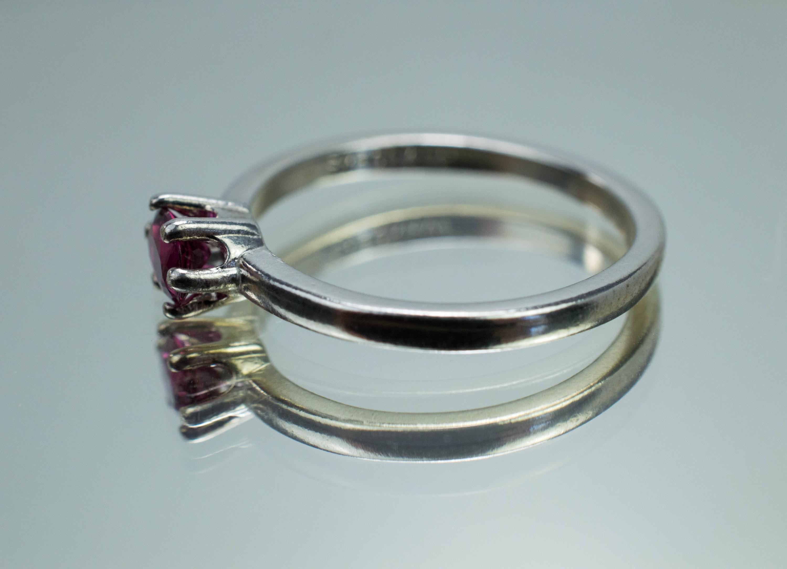 Ruby Ring; Natural Thailand Ruby; 0.410cts - Mark Oliver Gems