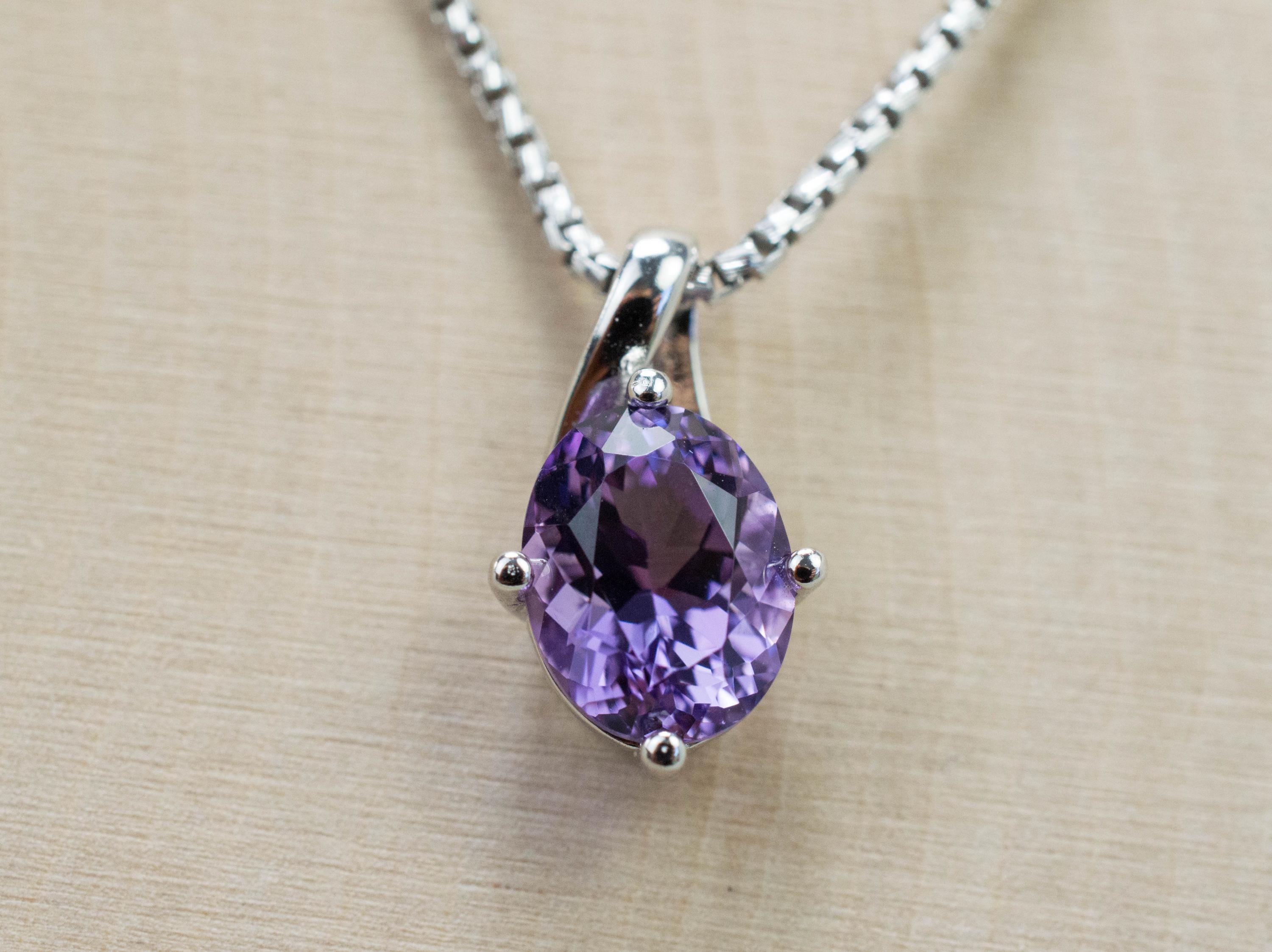 Amethyst Pendant, Untreated Genuine Brazilian Amethyst; 1.600cts - Mark Oliver Gems