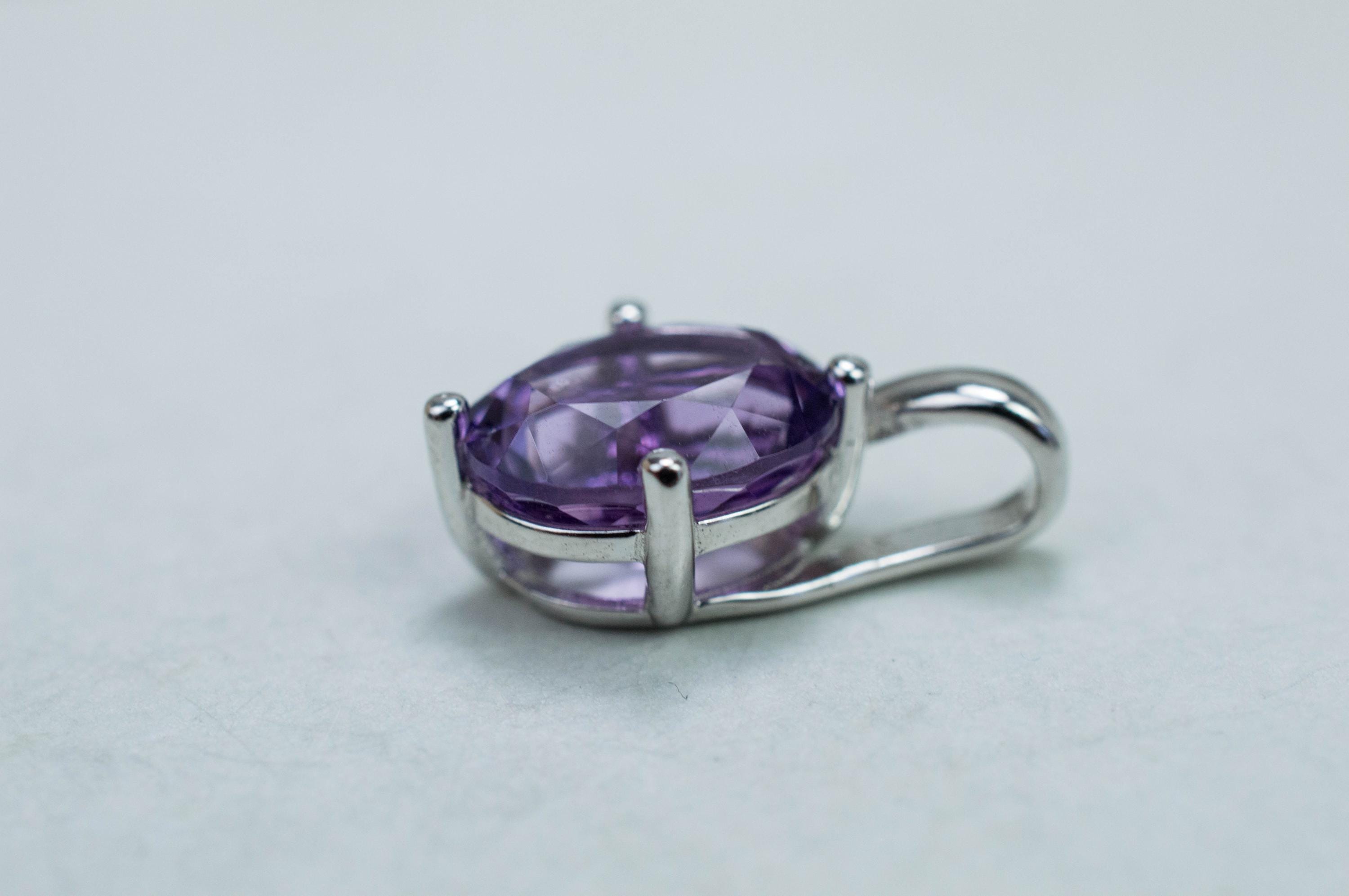 Amethyst Pendant, Untreated Genuine Brazilian Amethyst; 1.600cts - Mark Oliver Gems