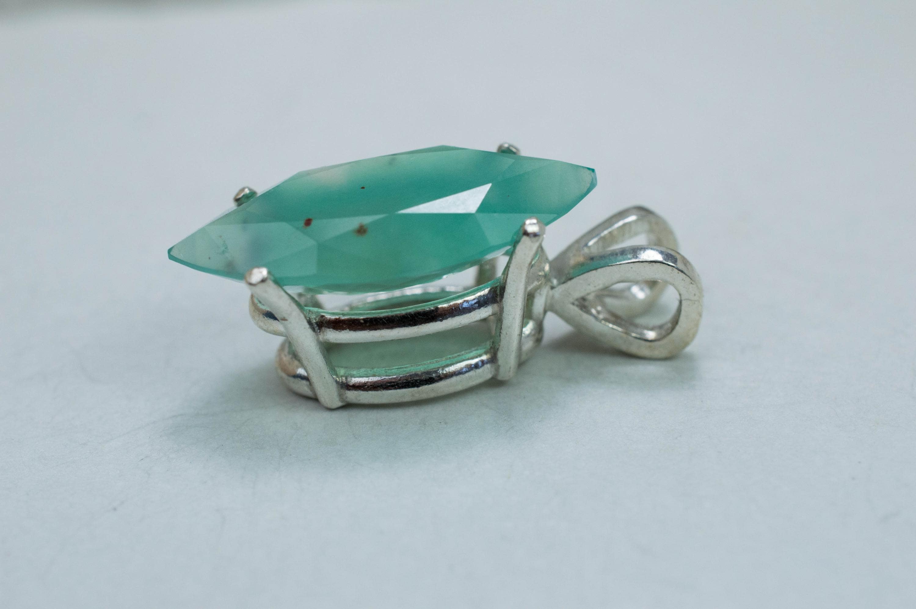 Aquaprase Pendant; Genuine Untreated African Aquaprase™; 7.475cts - Mark Oliver Gems