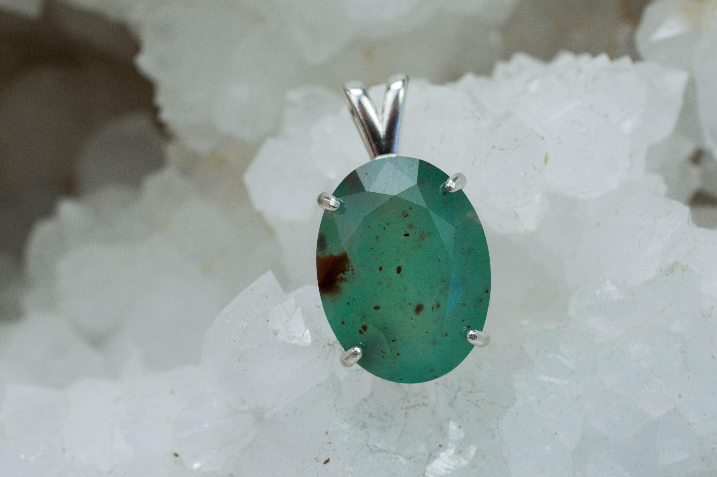Aquaprase Pendant; Genuine Untreated African Aquaprase™; 15.650cts - Mark Oliver Gems