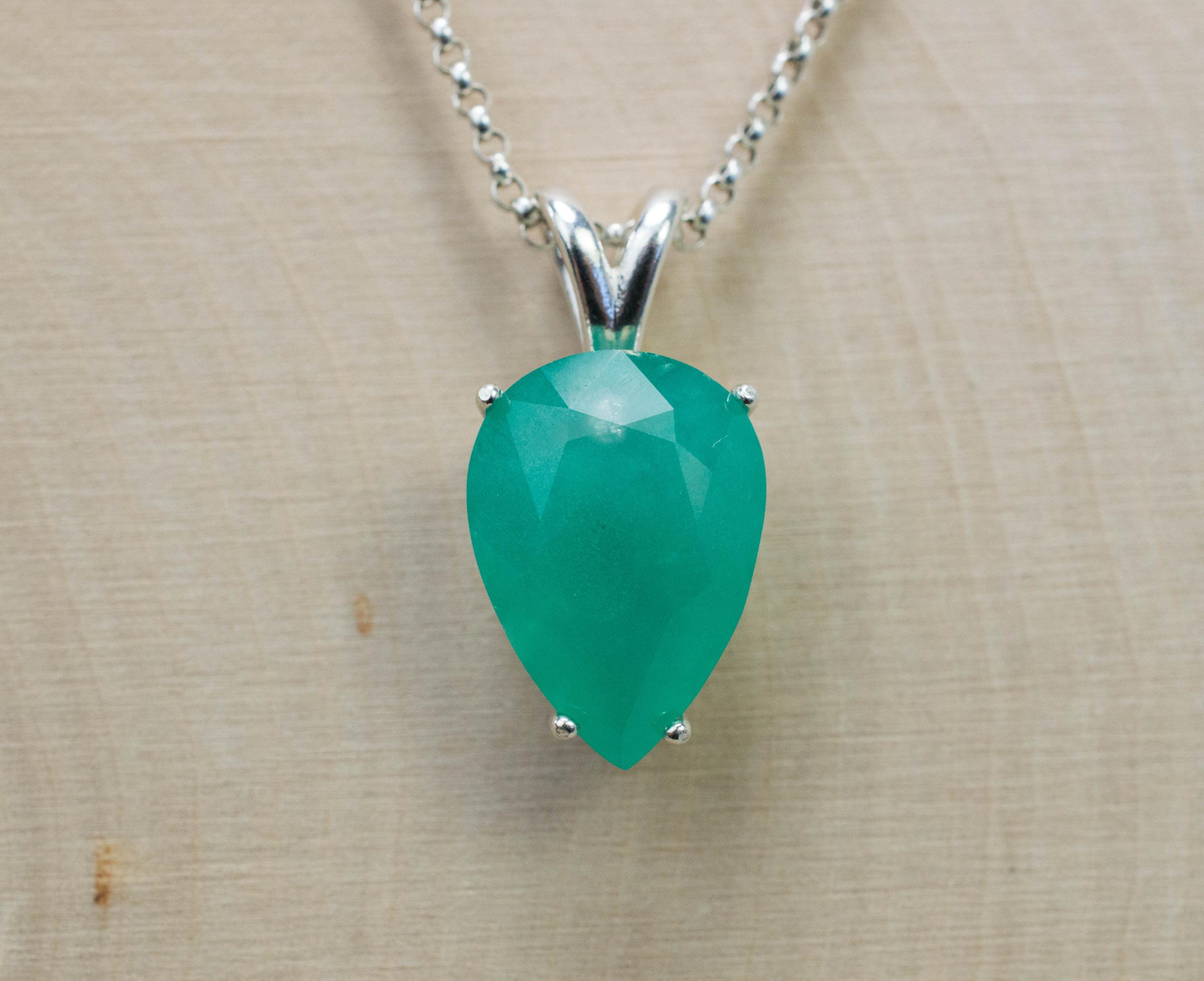 Aquaprase Pendant; Genuine Untreated African Aquaprase™; 6.350cts - Mark Oliver Gems