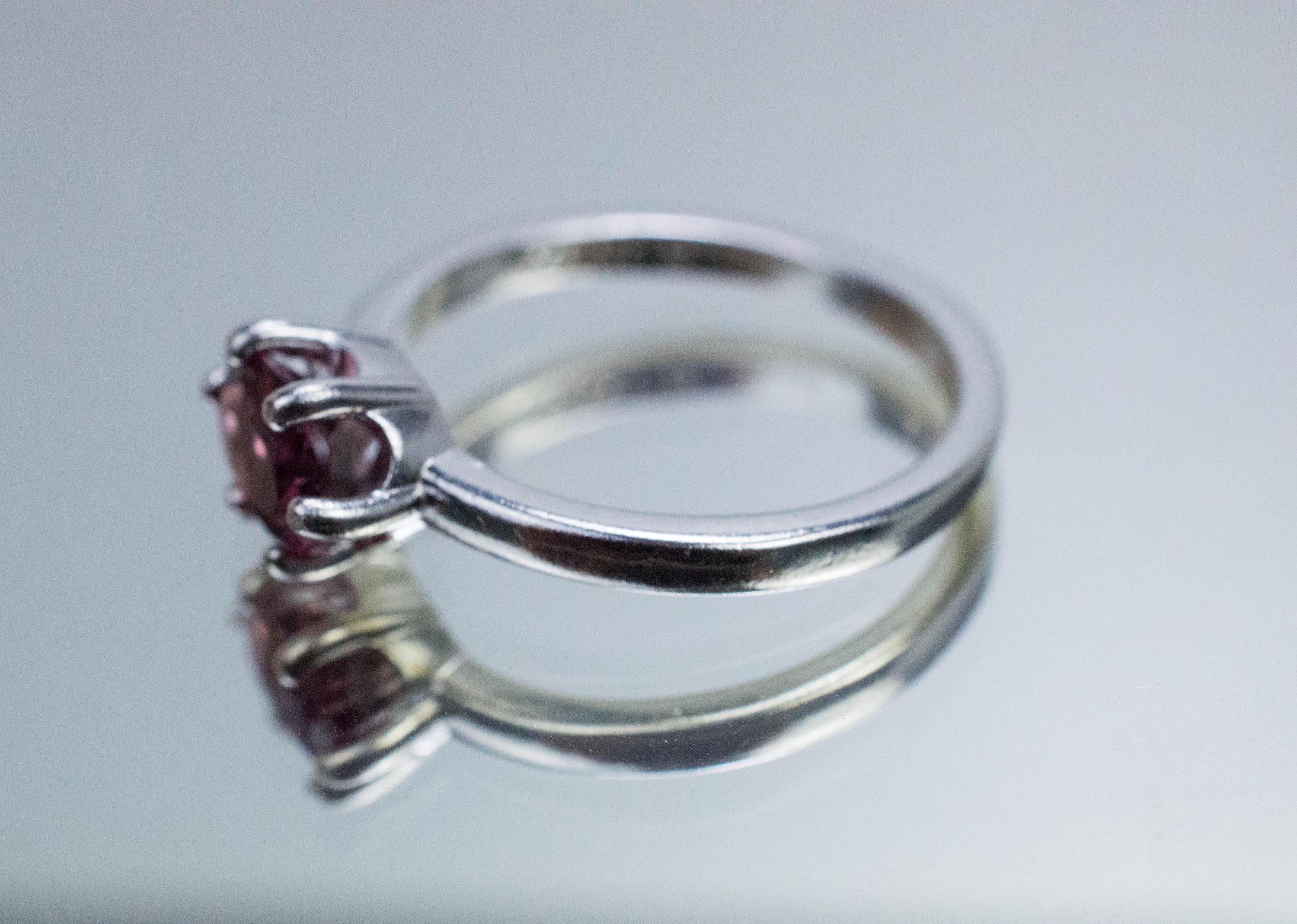 Rhodolite Garnet Ring; Natural Untreated Tanzanian Garnet; 1.360cts - Mark Oliver Gems