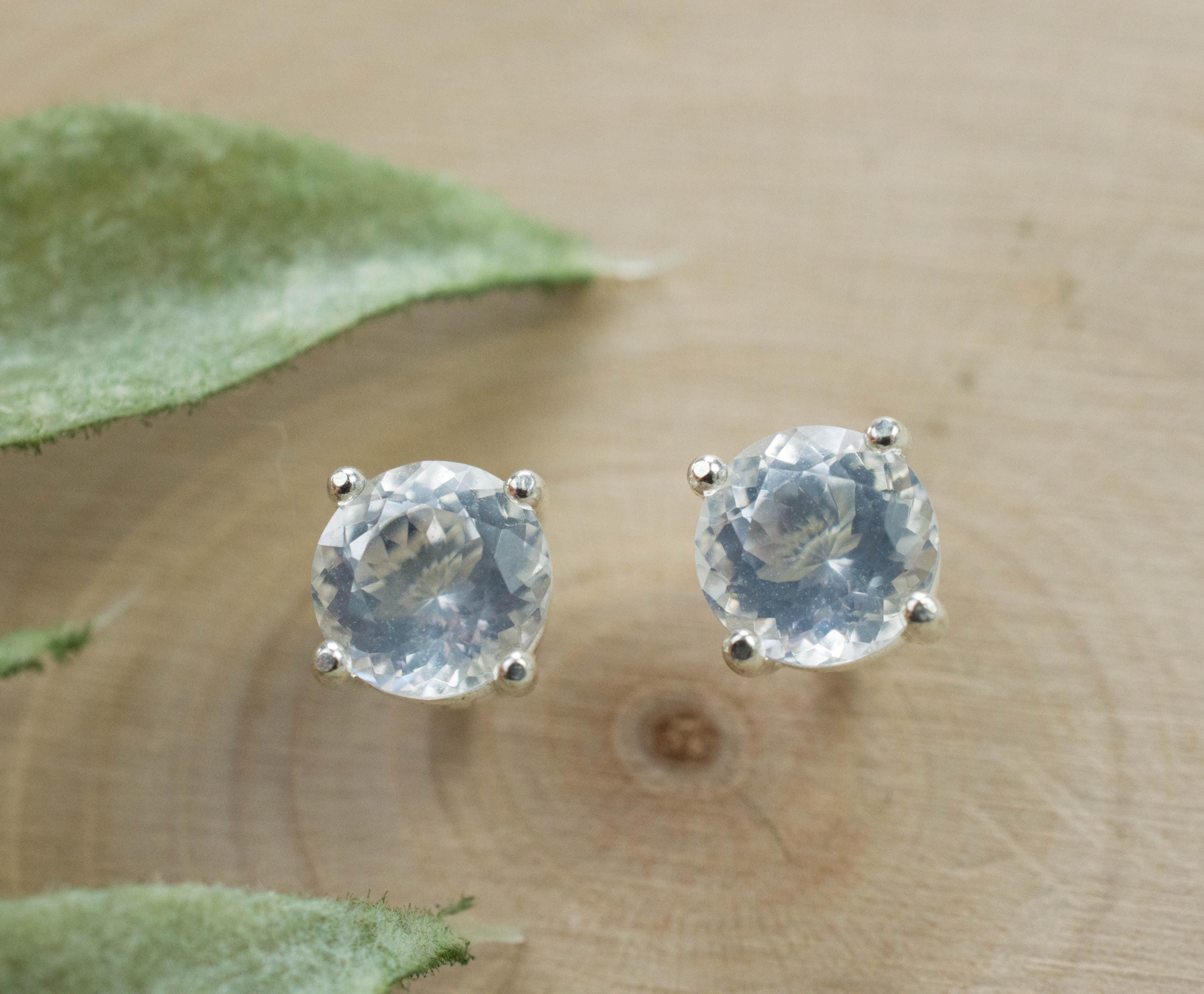 Moon Quartz Earrings, Genuine Untreated Brazilian Quartz; 1.550cts - Mark Oliver Gems