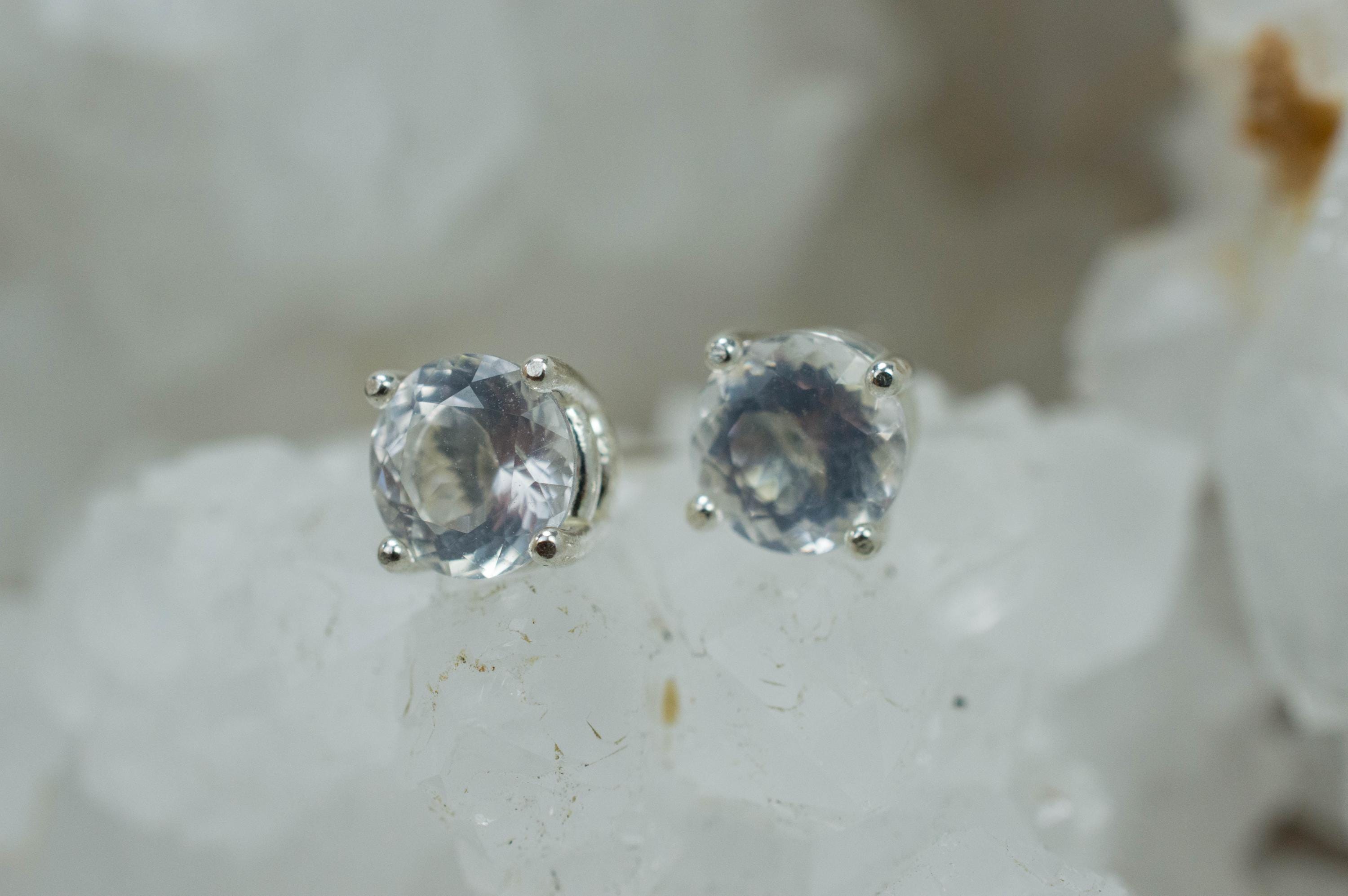 Moon Quartz Earrings, Genuine Untreated Brazilian Quartz; 1.550cts - Mark Oliver Gems