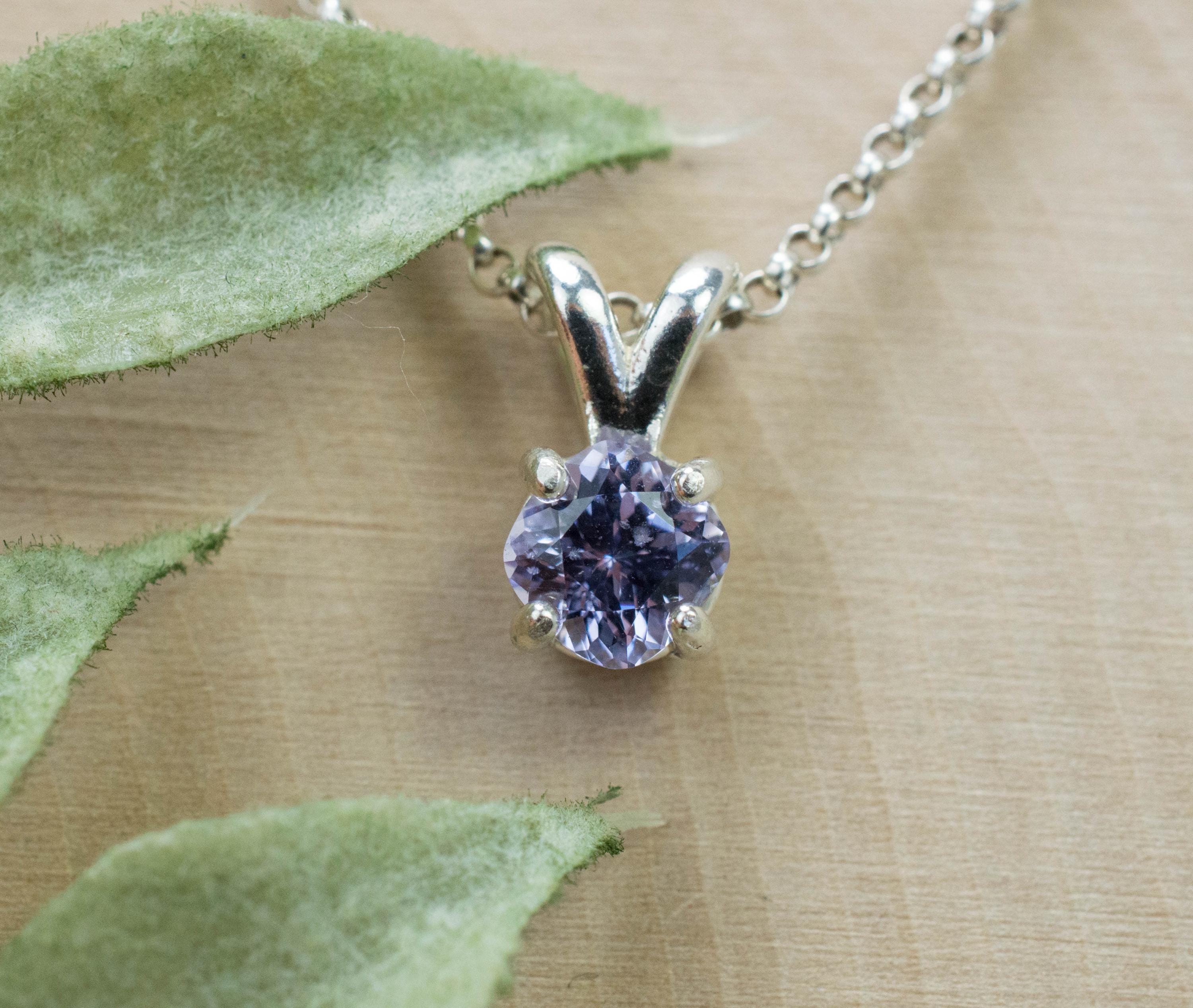 Lavender Spinel Pendant; Natural Untreated Vietnam Purple Spinel; 0.850cts - Mark Oliver Gems