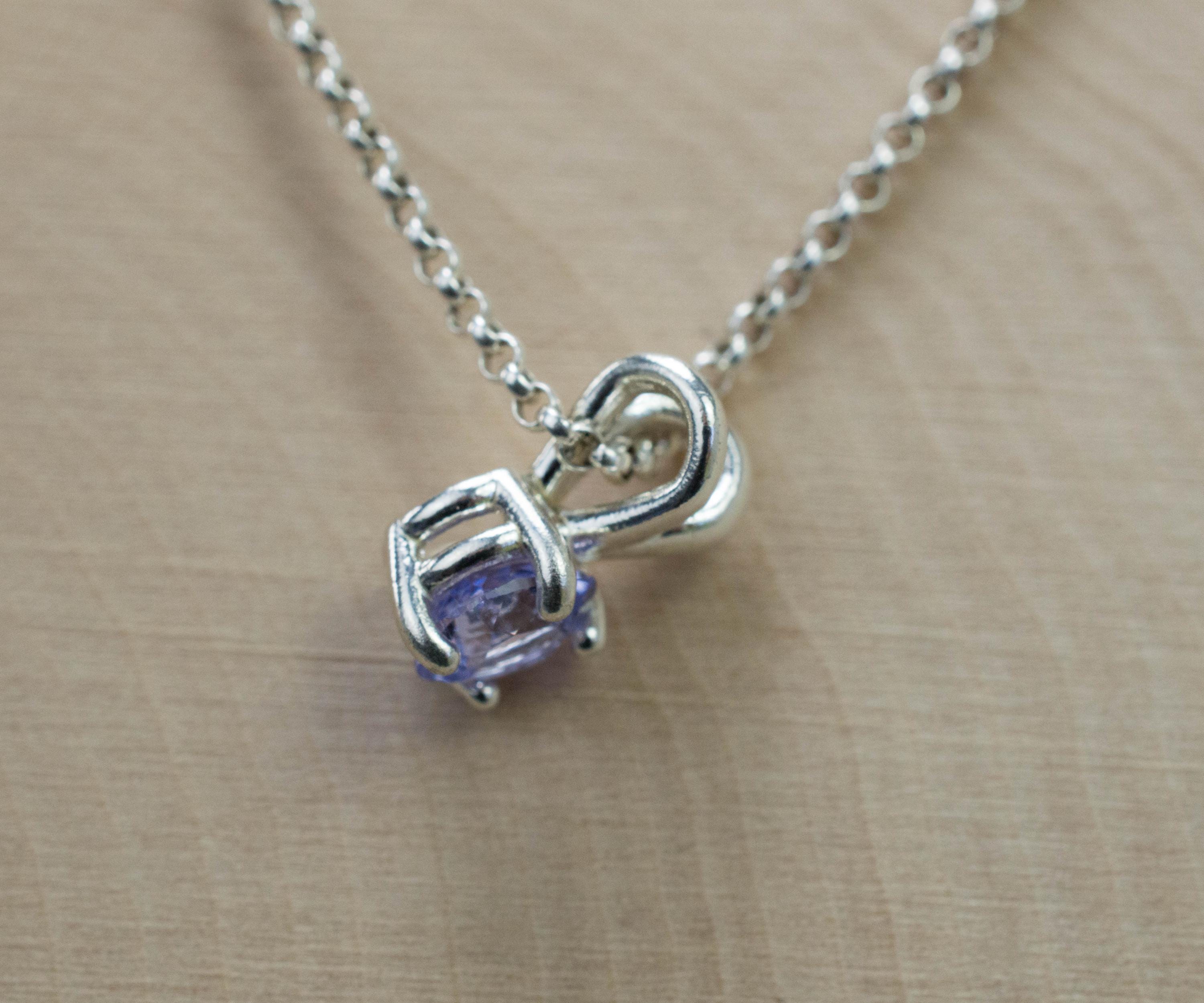 Lavender Spinel Pendant; Natural Untreated Vietnam Purple Spinel; 0.850cts - Mark Oliver Gems