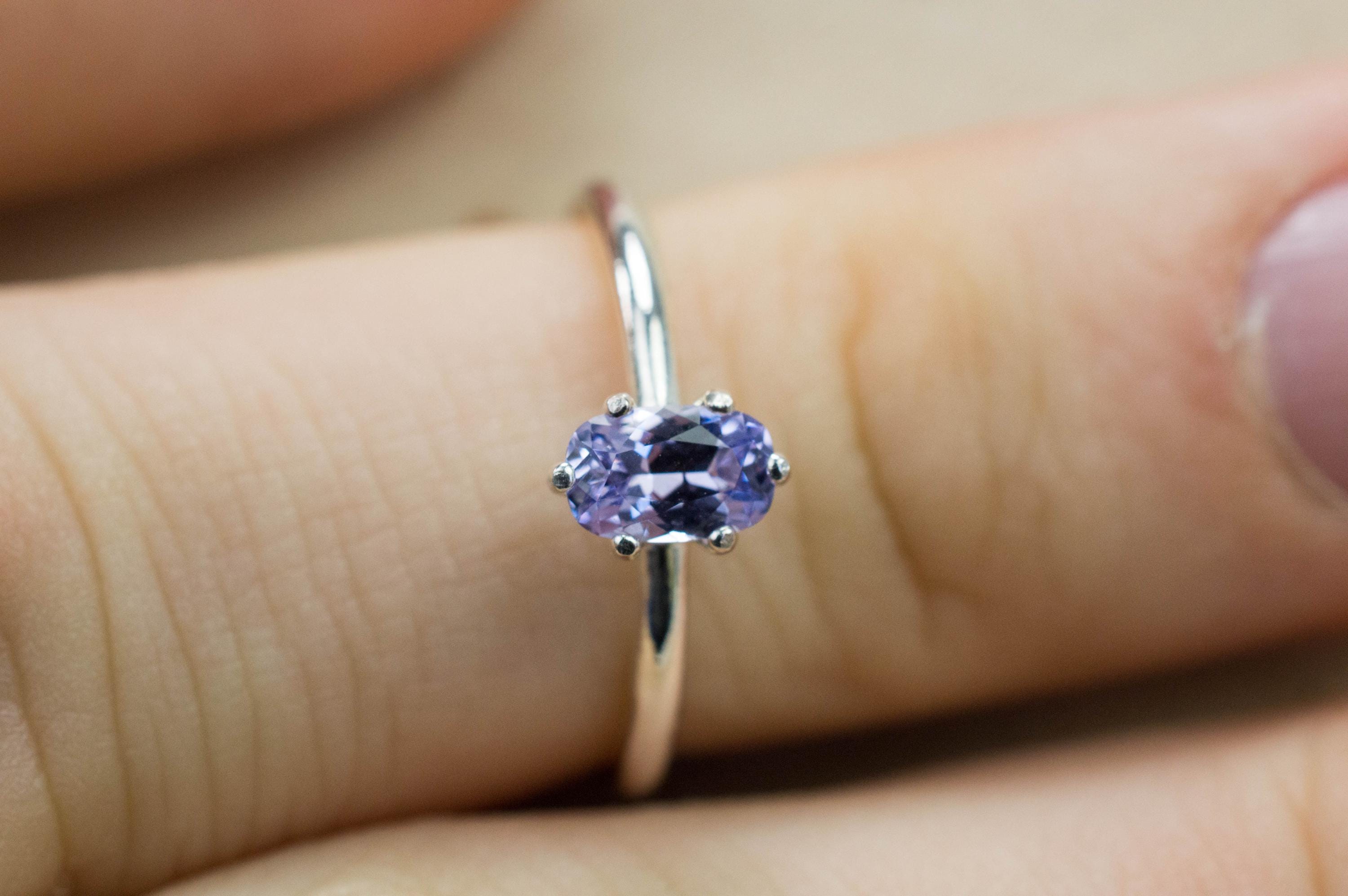 Lavender Spinel Ring; Genuine Untreated Vietnam Color Change Spinel; 0.480cts - Mark Oliver Gems