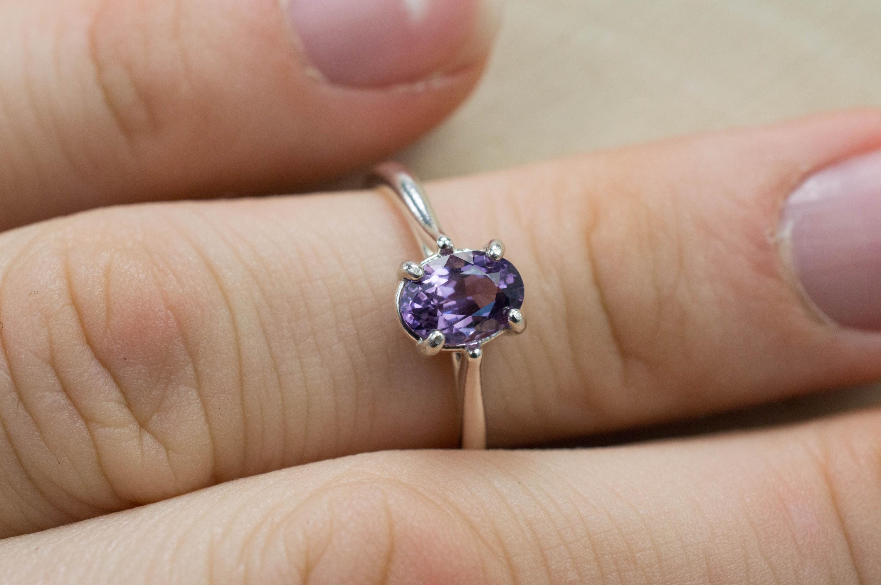 Purple Spinel Ring; Genuine Untreated Sri Lanka Spinel; 1.170cts - Mark Oliver Gems