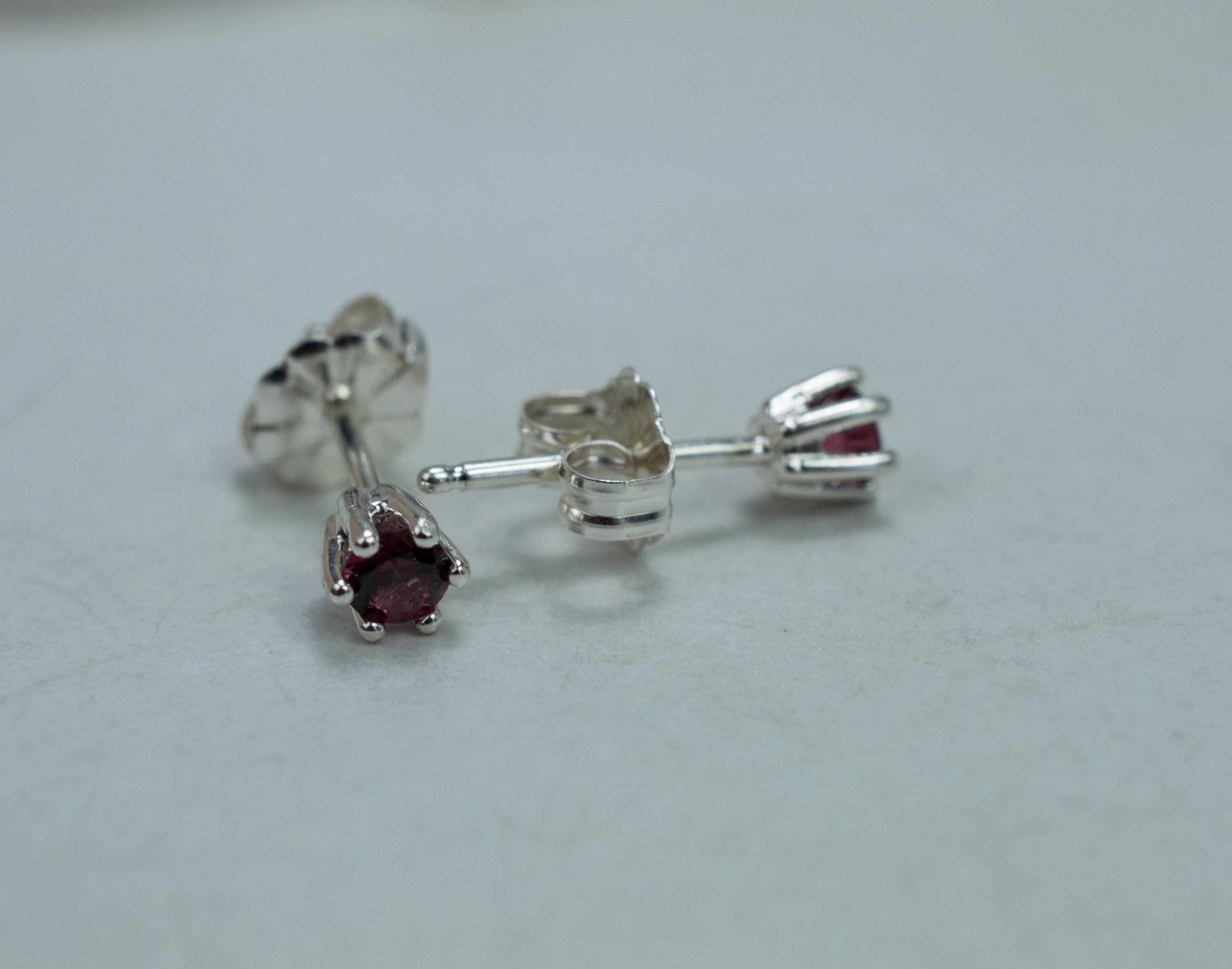 Pink Spinel Earrings; Natural Untreated Vietnam Spinel; 0.245 cts - Mark Oliver Gems