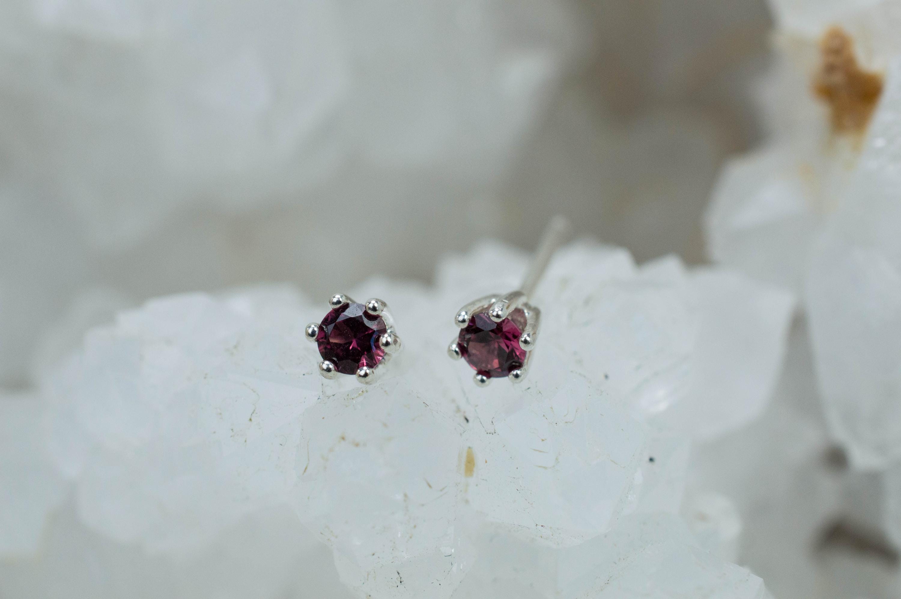 Pink Spinel Earrings; Natural Untreated Vietnam Spinel; 0.245 cts - Mark Oliver Gems