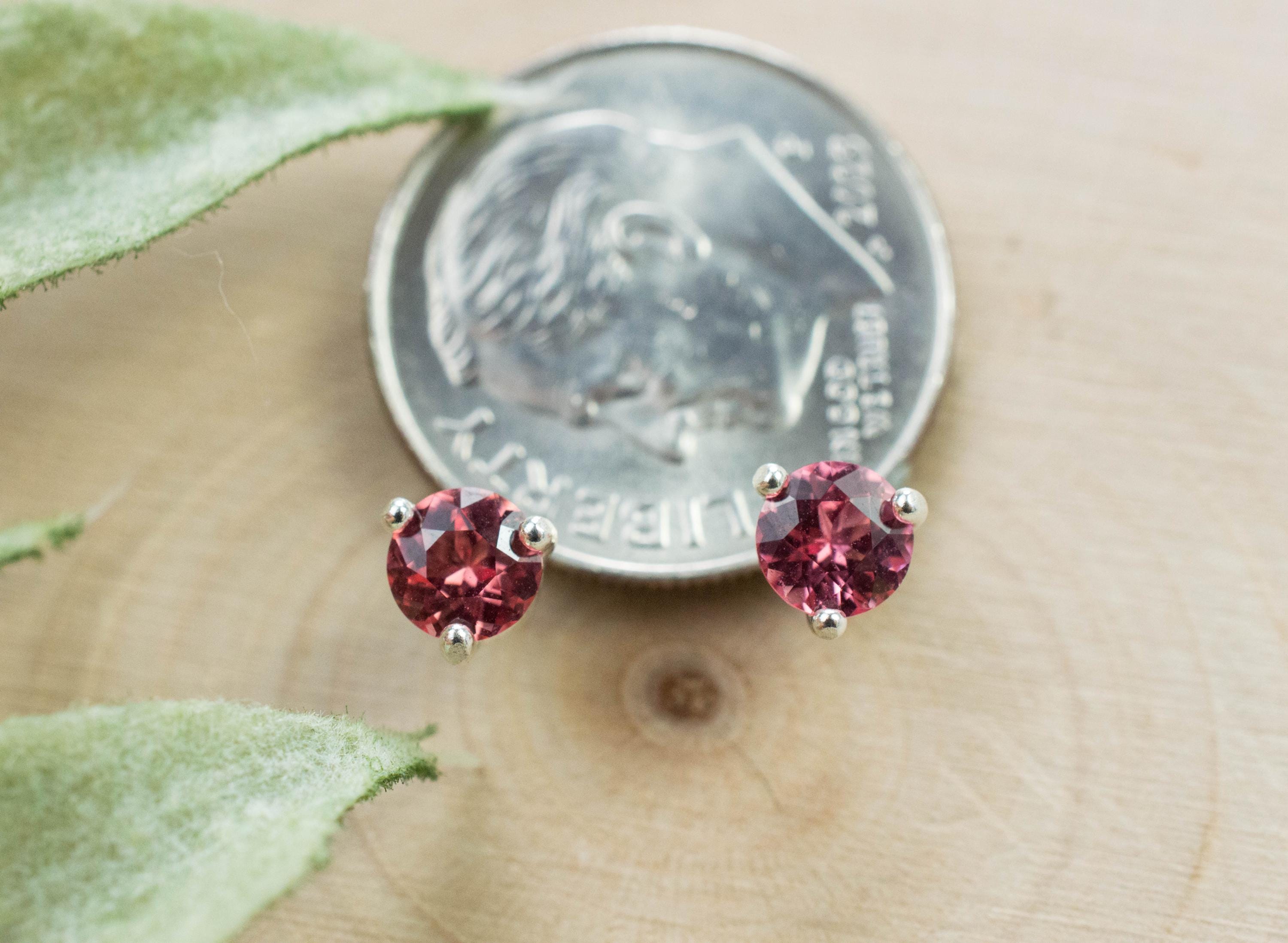Pink Spinel Earrings; Natural Untreated Vietnam Spinel; 0.660cts - Mark Oliver Gems