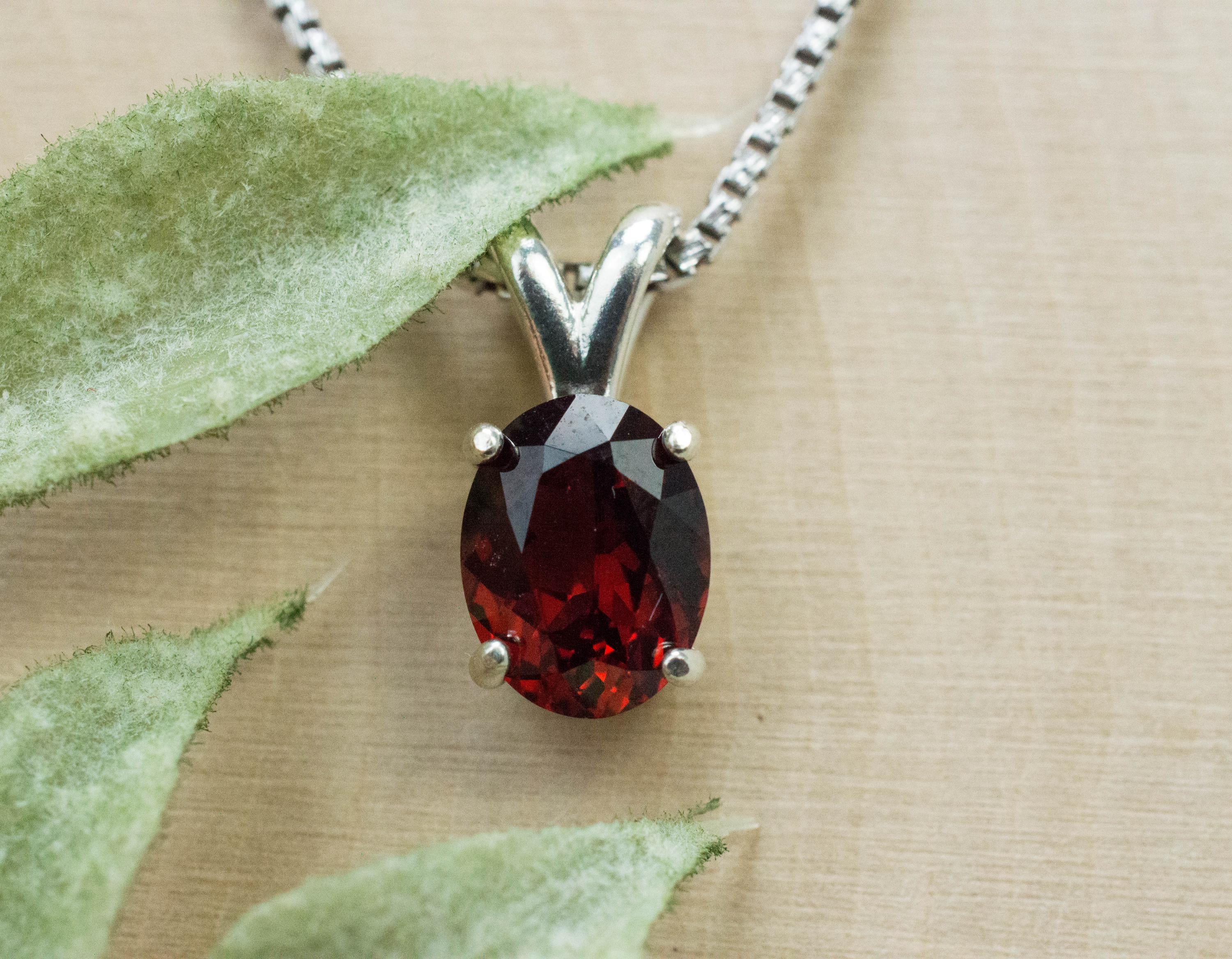 Pyrope Garnet Pendant; Natural Untreated Madagascan Garnet; 2.105cts - Mark Oliver Gems