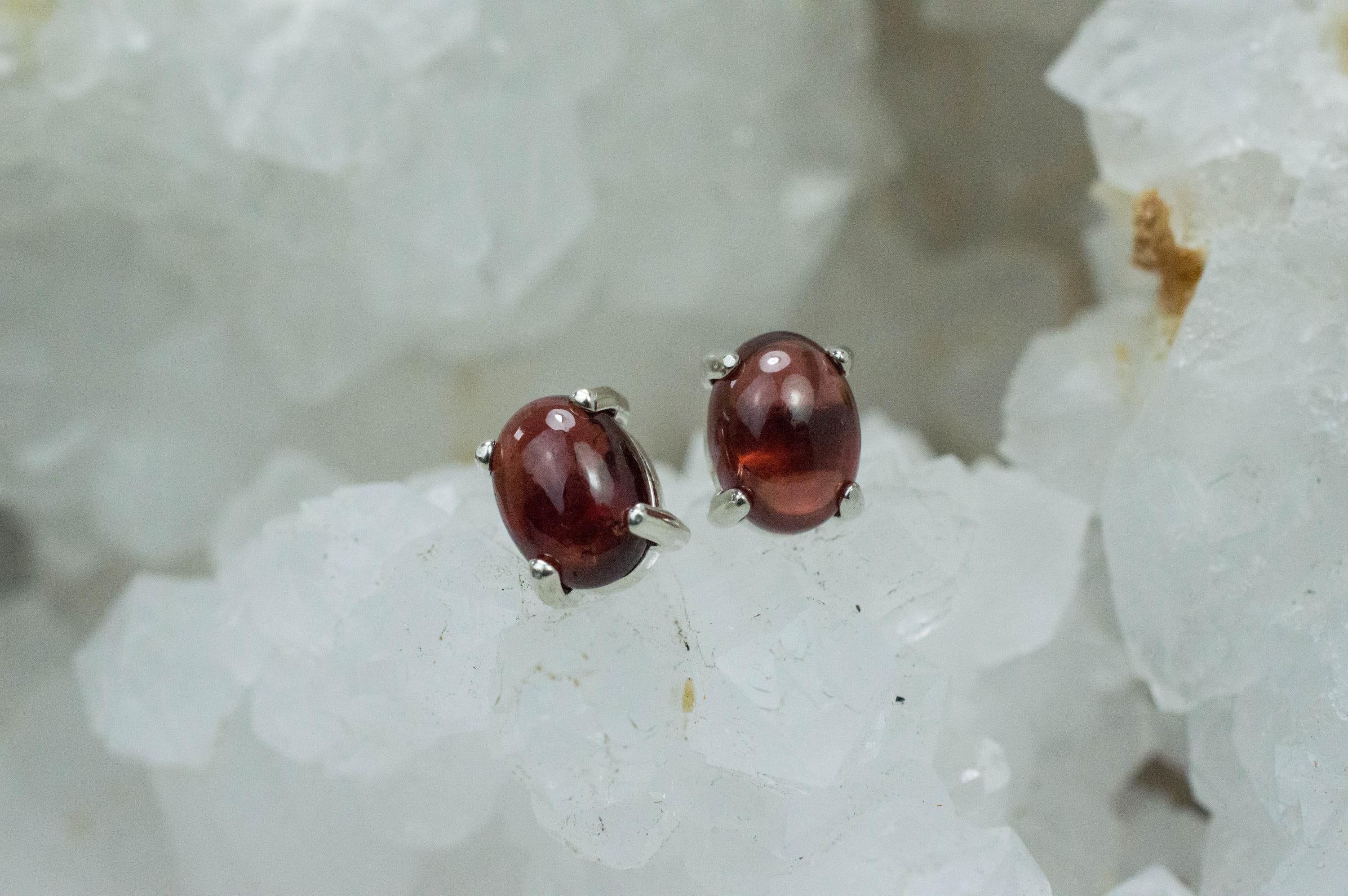 Pyrope Garnet Earrings; Genuine Untreated Mozambique Pyrope Garnet; 3.350cts - Mark Oliver Gems