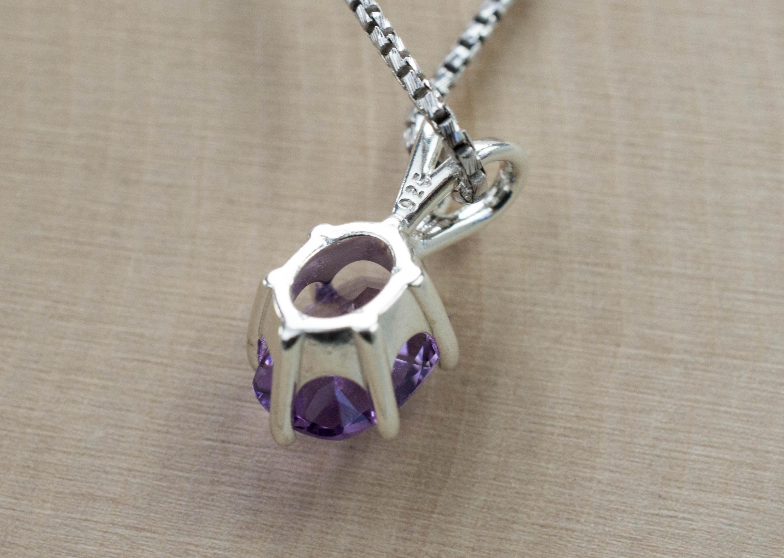 Amethyst Pendant, Untreated Genuine Brazilian Amethyst; 2.120cts - Mark Oliver Gems