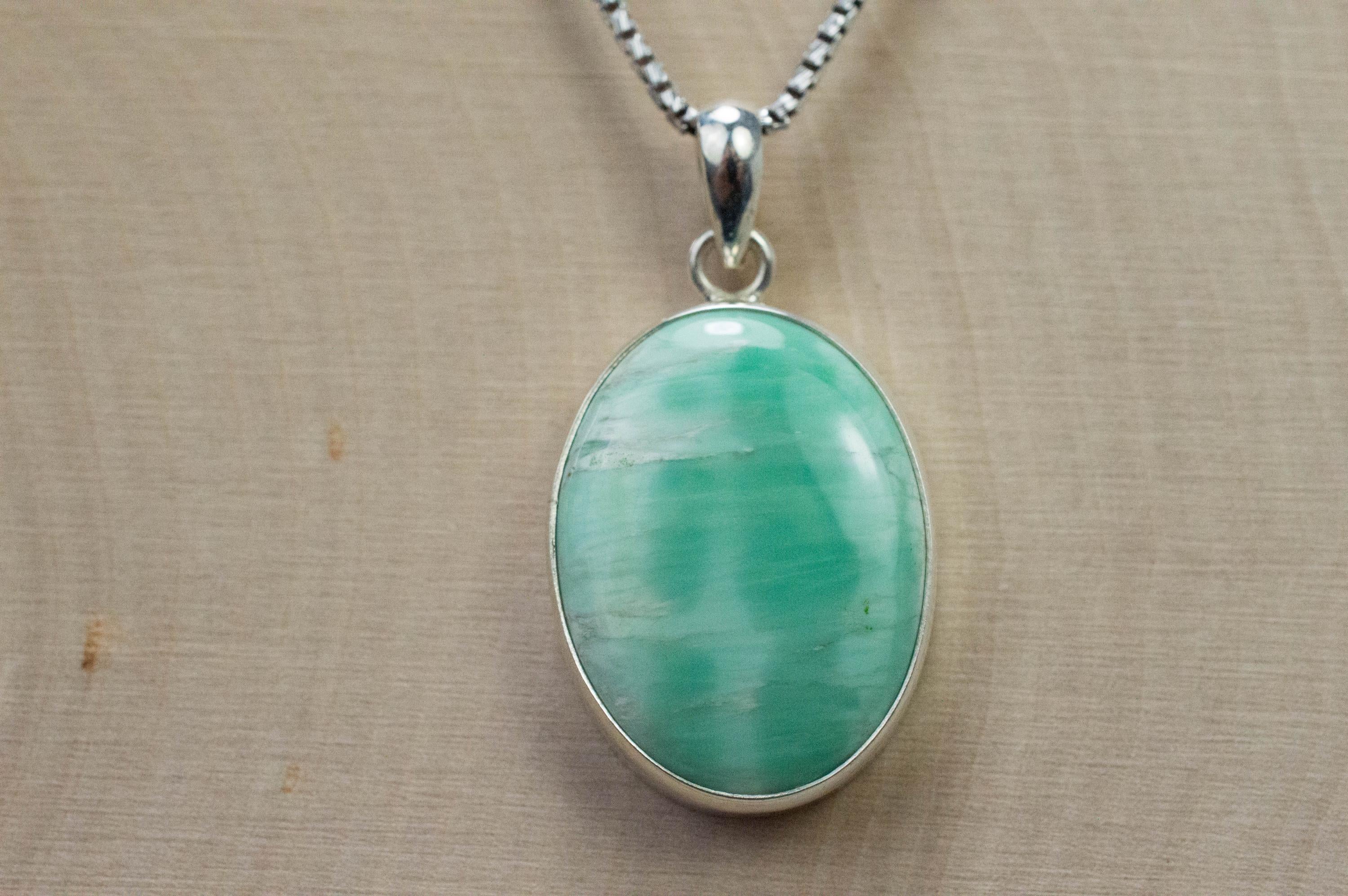 Variscite Pendant, Natural Untreated Australia Variscite - Mark Oliver Gems