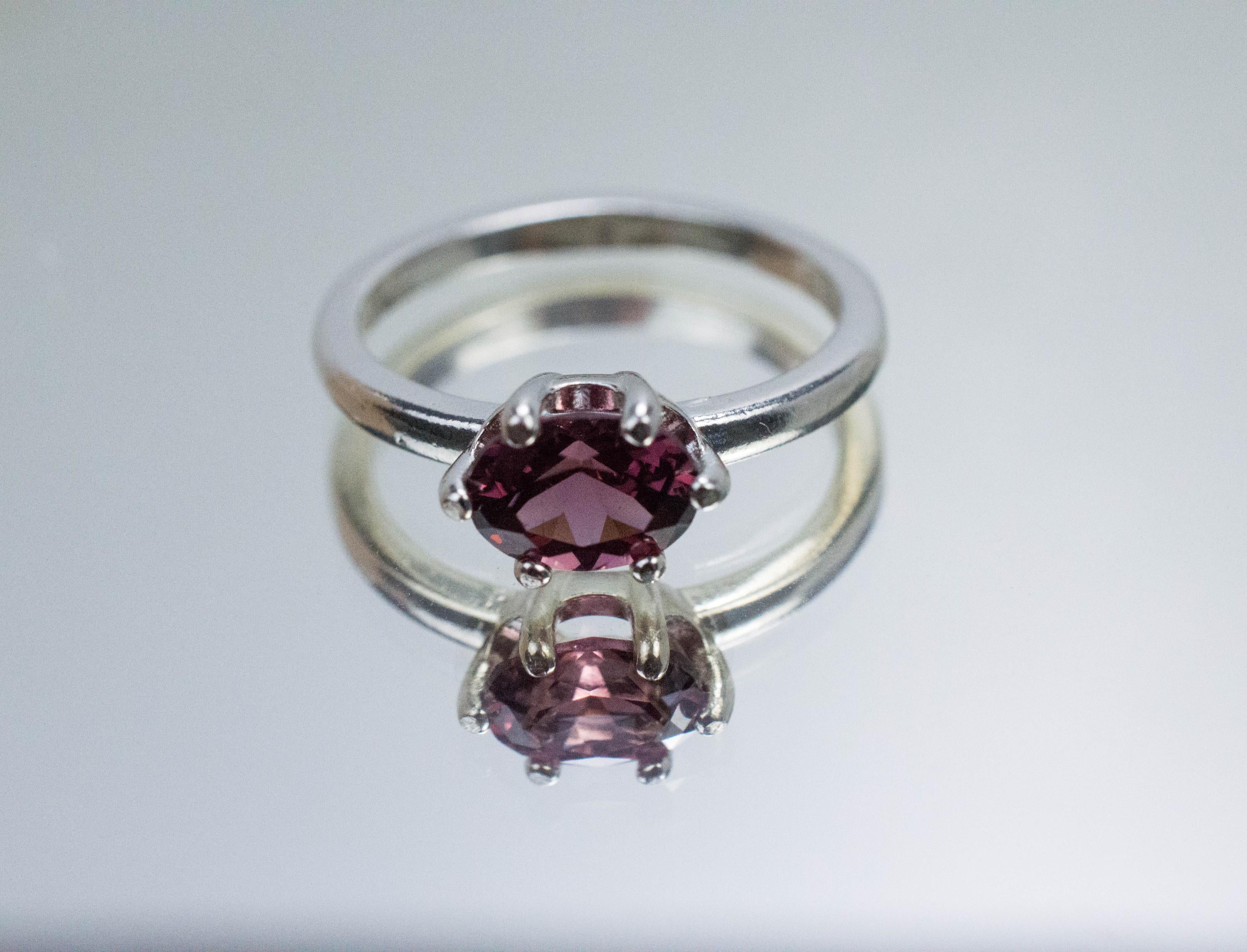 Rhodolite Garnet Ring; Natural Untreated Tanzanian Garnet; 1.360cts - Mark Oliver Gems